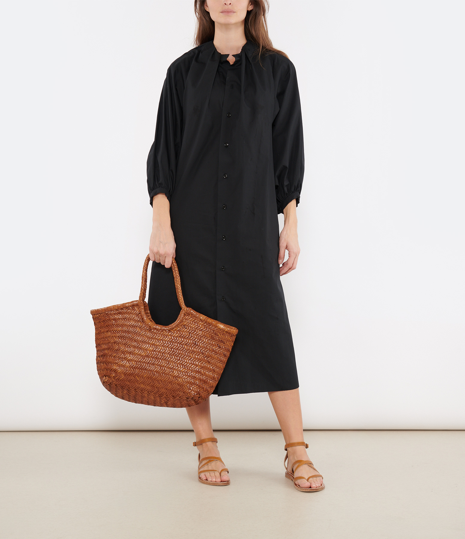 Robe Midi Coton Noir