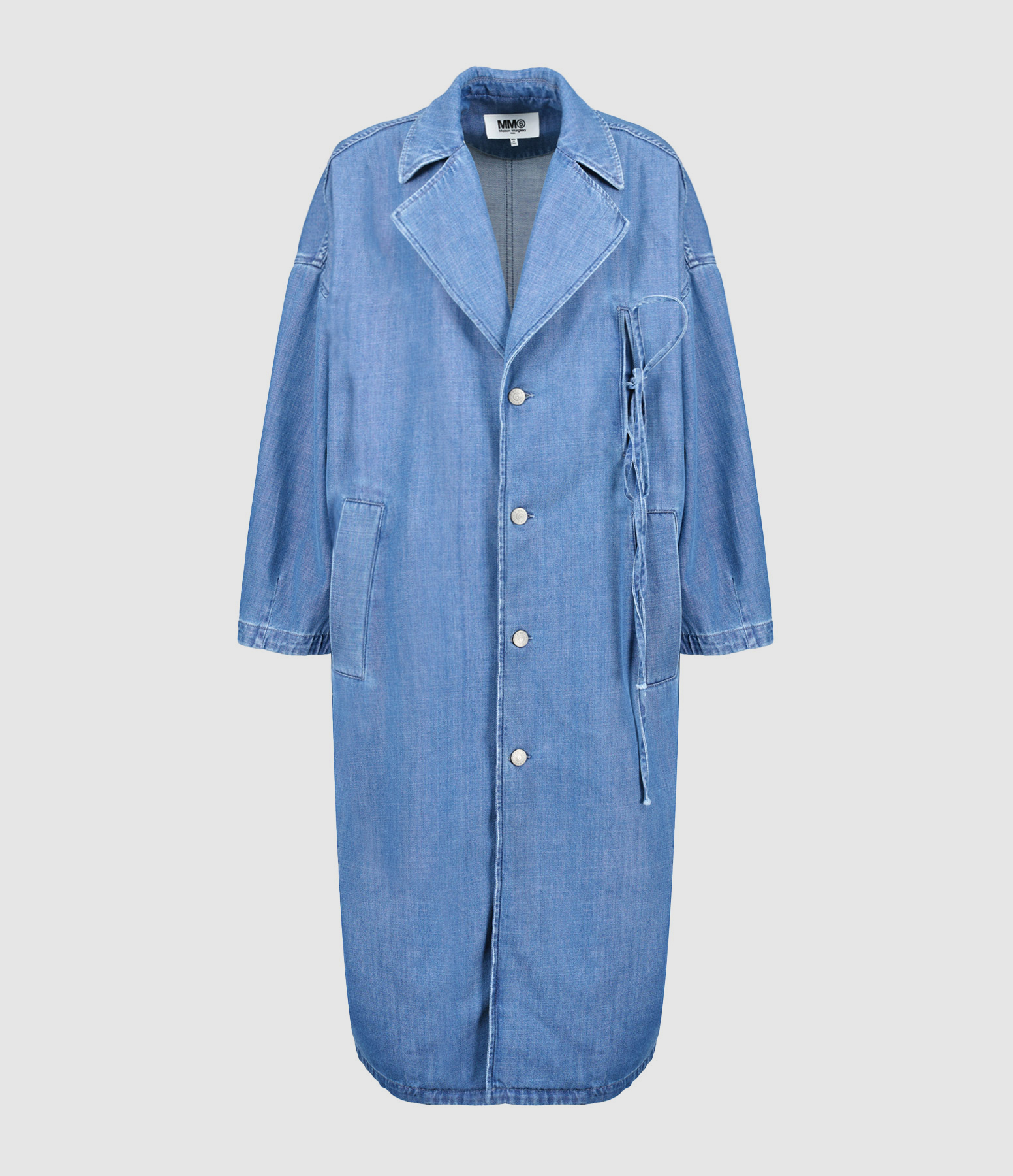Veste Longue Denim Coton Bleu