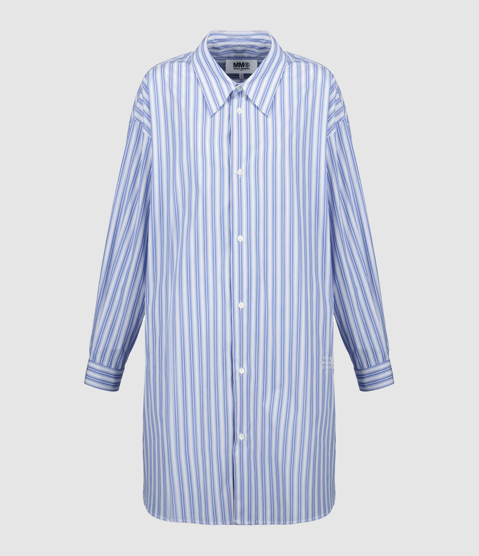 Robe Chemise Rayures Bleu