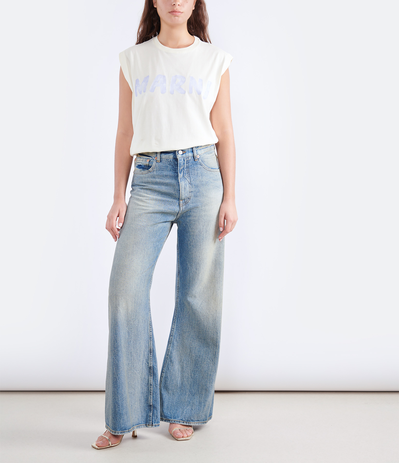 Pantalon 5 Poches Denim Bleu