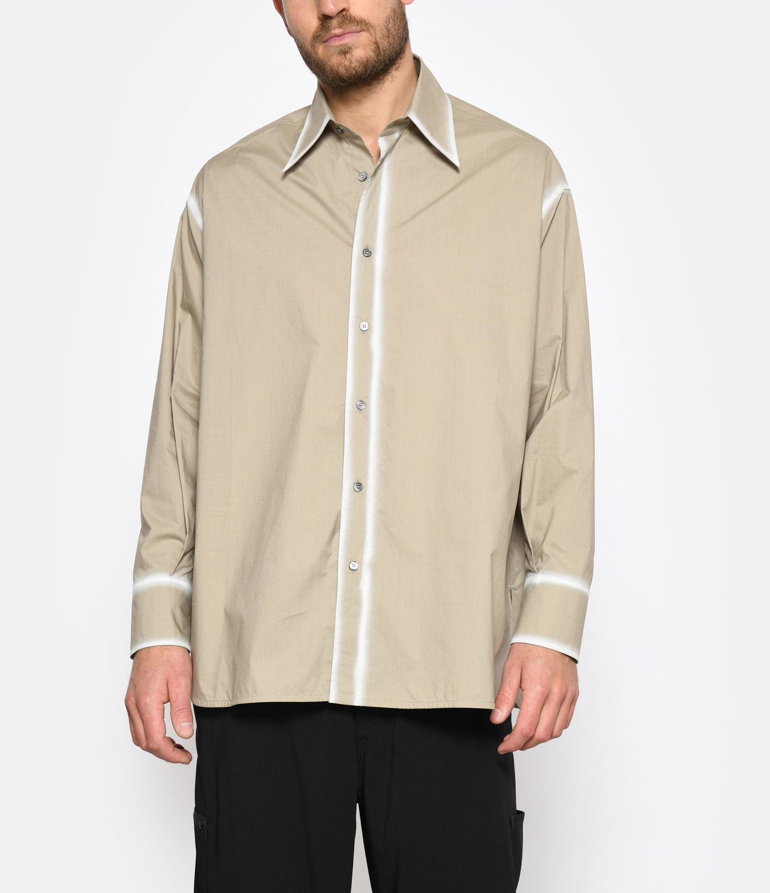 Chemise Homme Coton Taupe