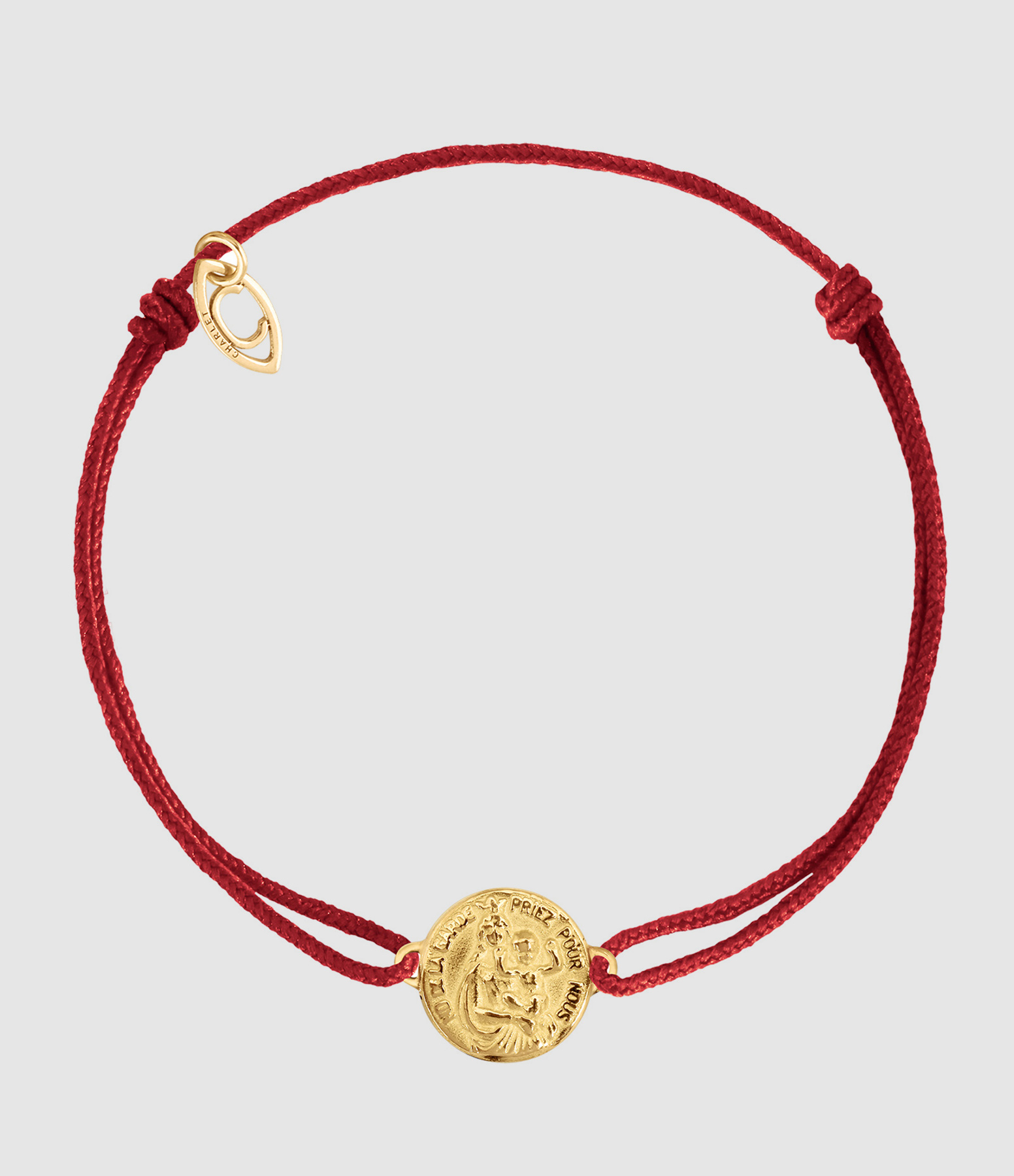 Bracelet Cordon Massilia Notre-Dame de la Garde Rouge