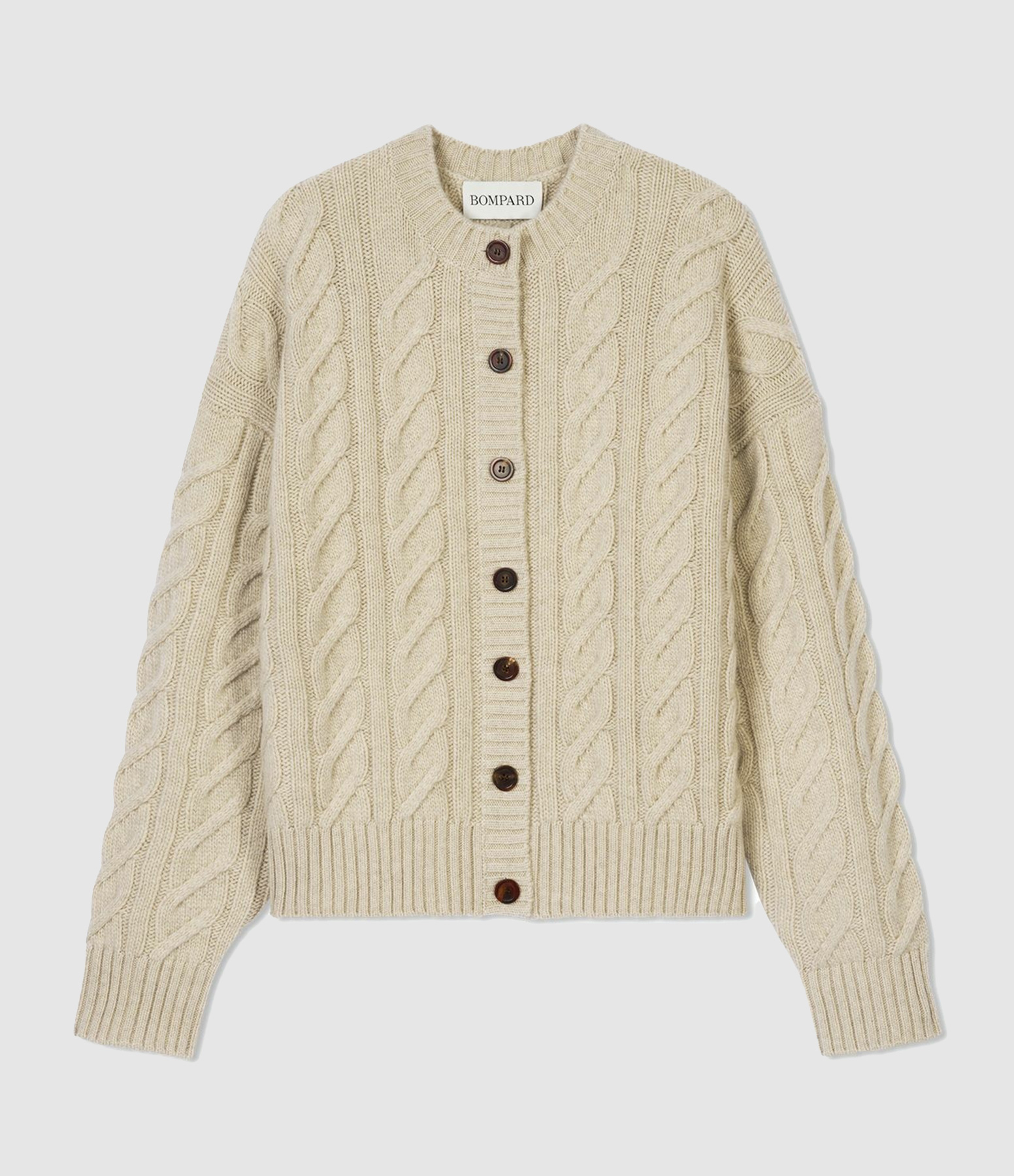 Cardigan Ample Maxi Torsades Avoine