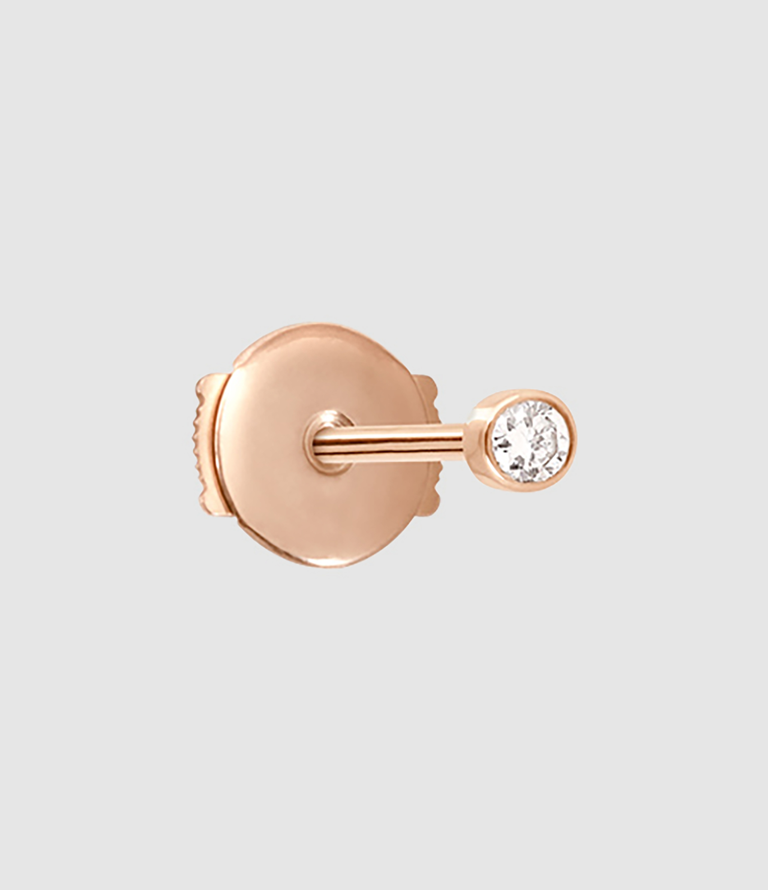 Boucle d'oreille One Diamant Or Rose (vendue à l'unité)