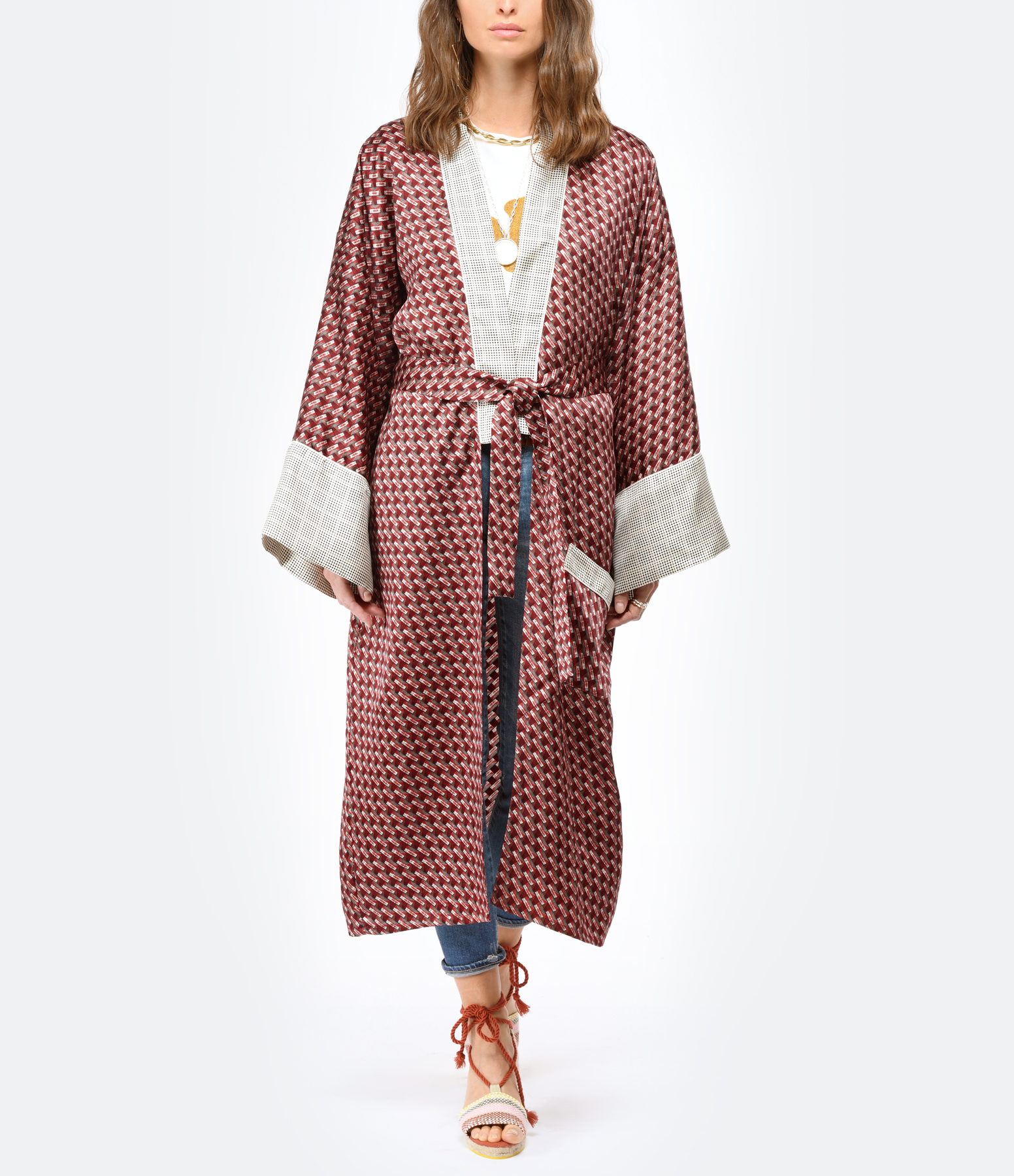 Kimono Mademoiselle Soie Imprimé Emmanuelle Alvaro