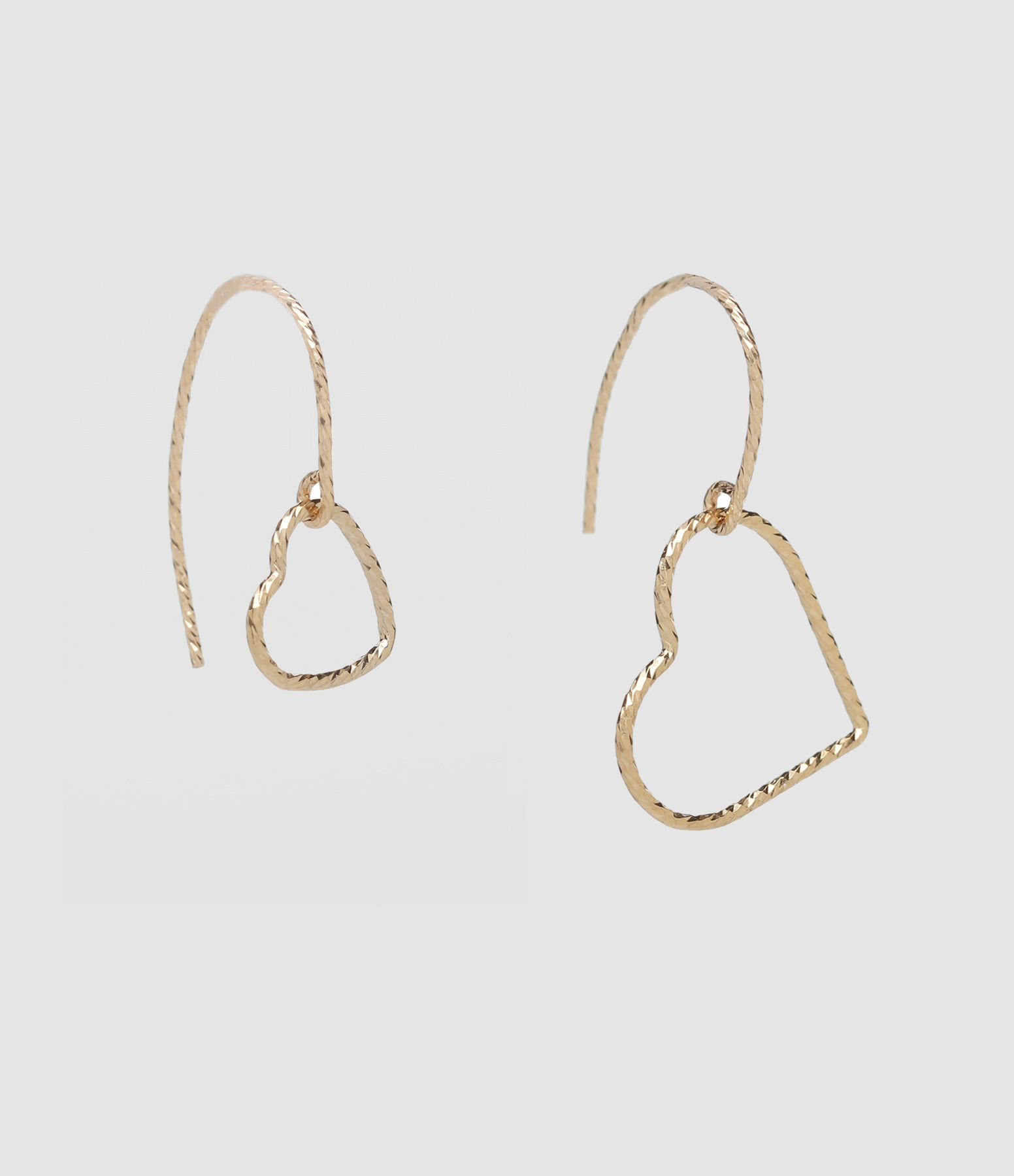 Boucles d'oreilles Loop Pendentifs Cœur