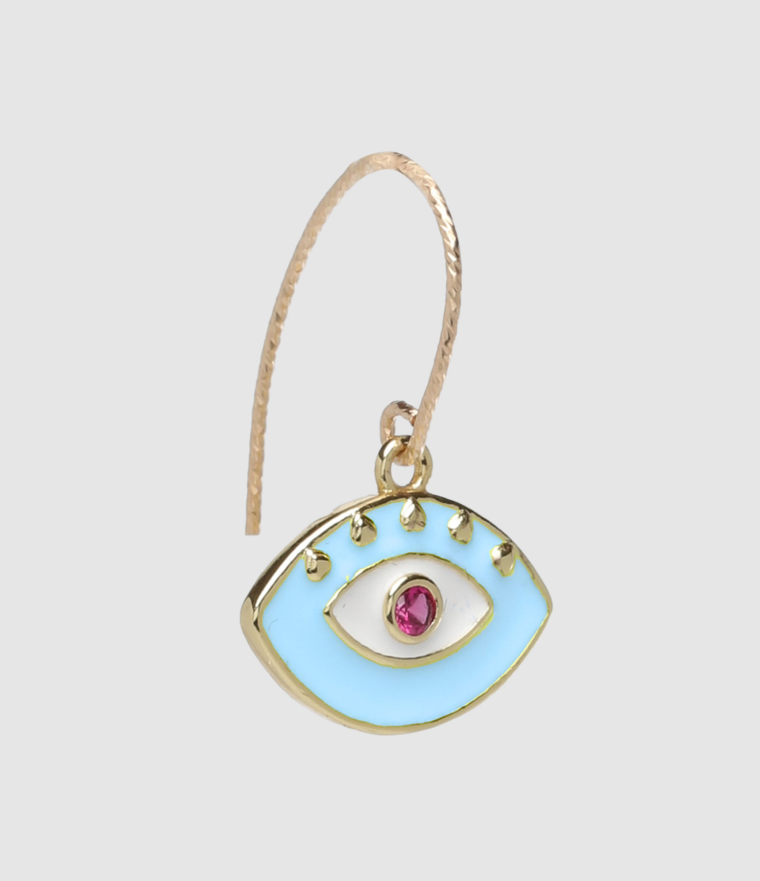 Boucle d'oreille Œil Protecteur Bleu (vendue à l'unité)