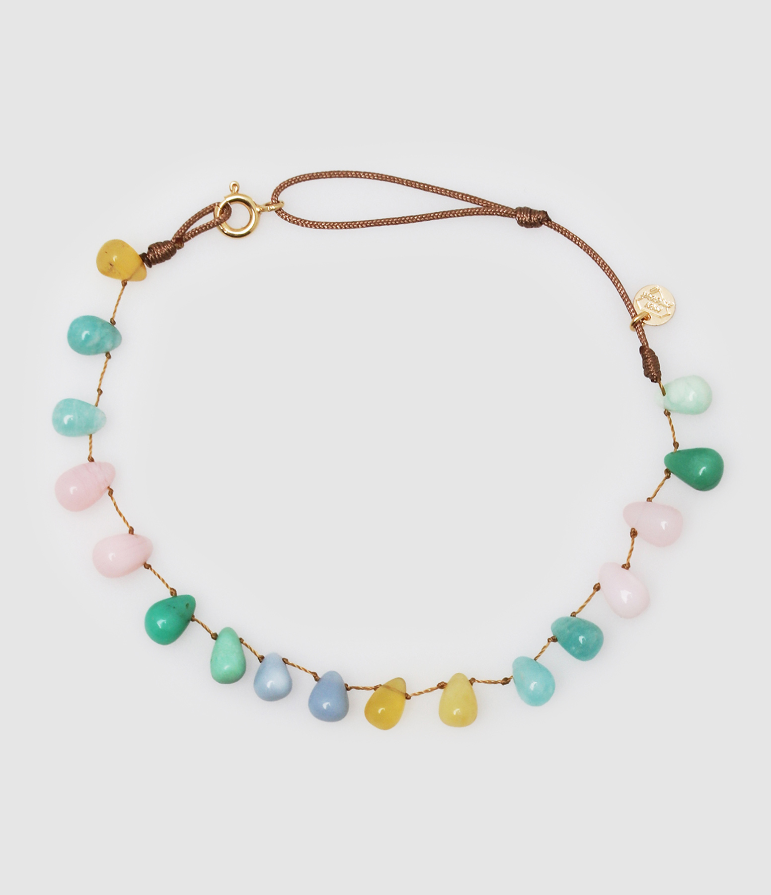 Bracelet de Cheville Goutte Opale Multicolore