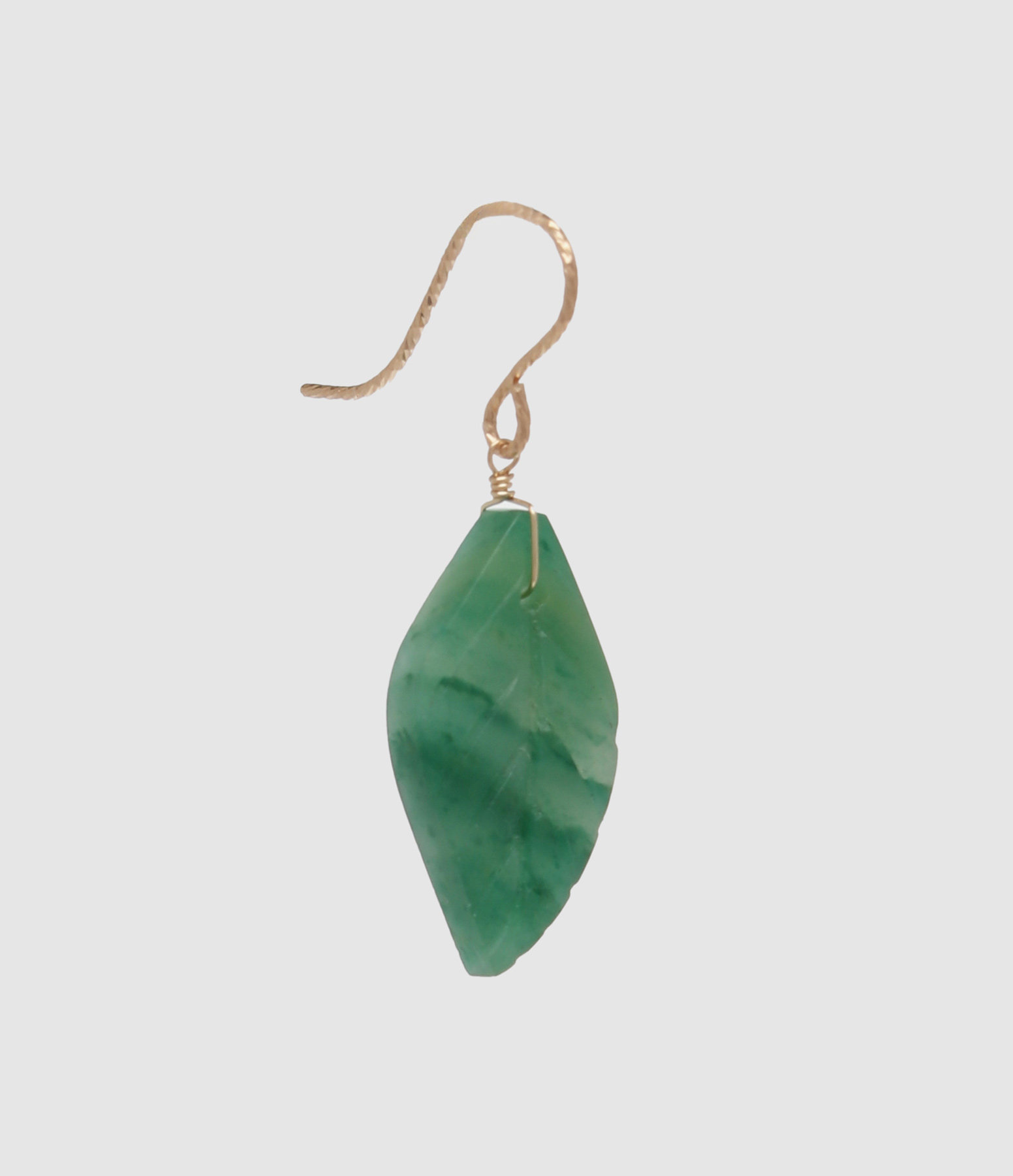 Boucle d'oreille Feuille S Jade (vendue à l'unité)