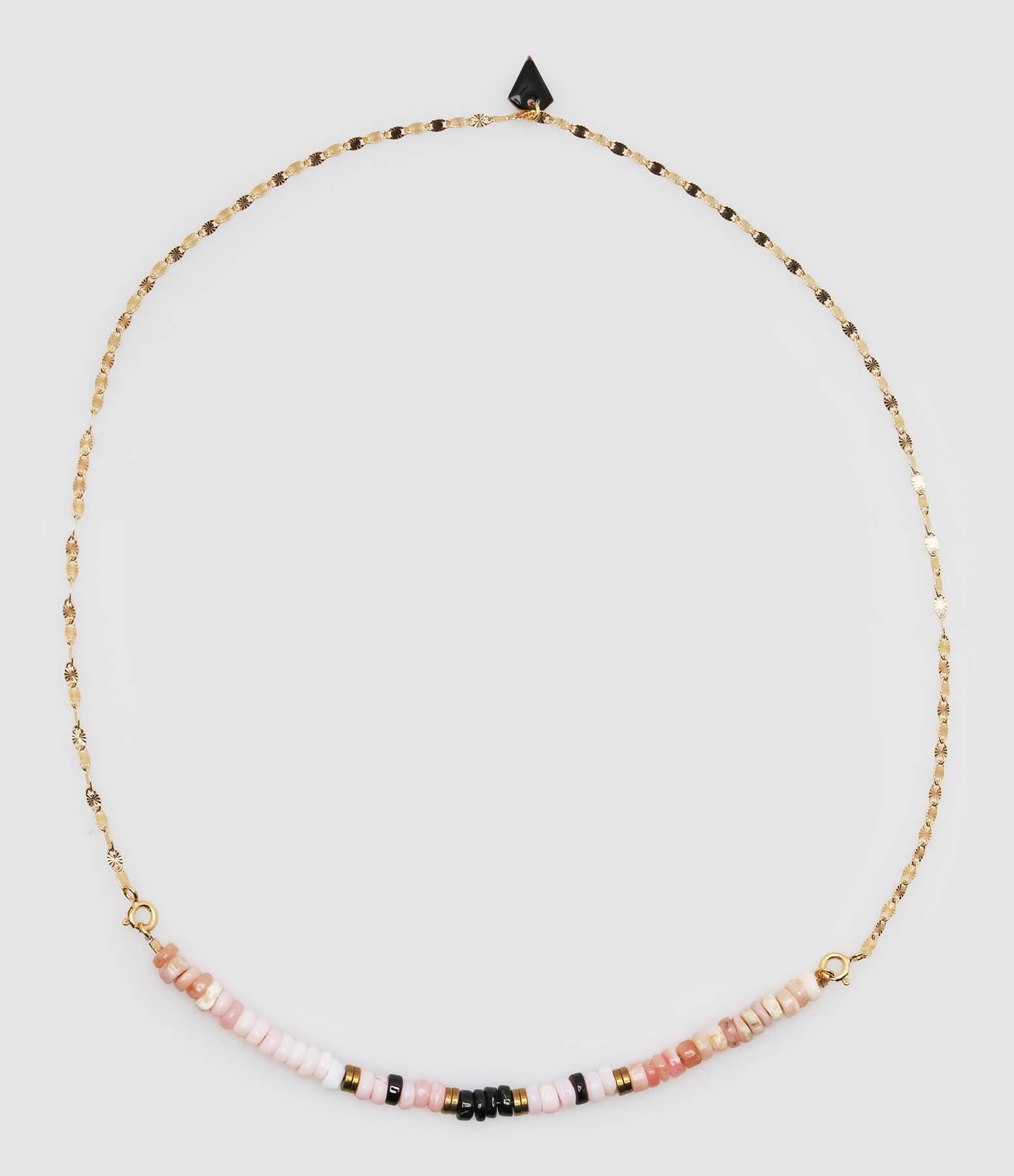 Collier Puka Chaîne Soleil Opale