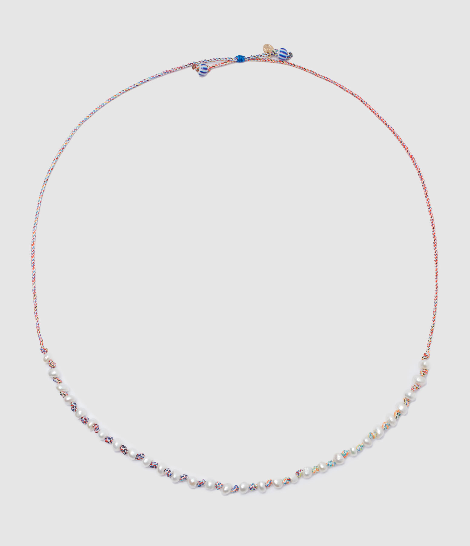 Collier Candies Cordon Rouge Perles d'Eau Douce 