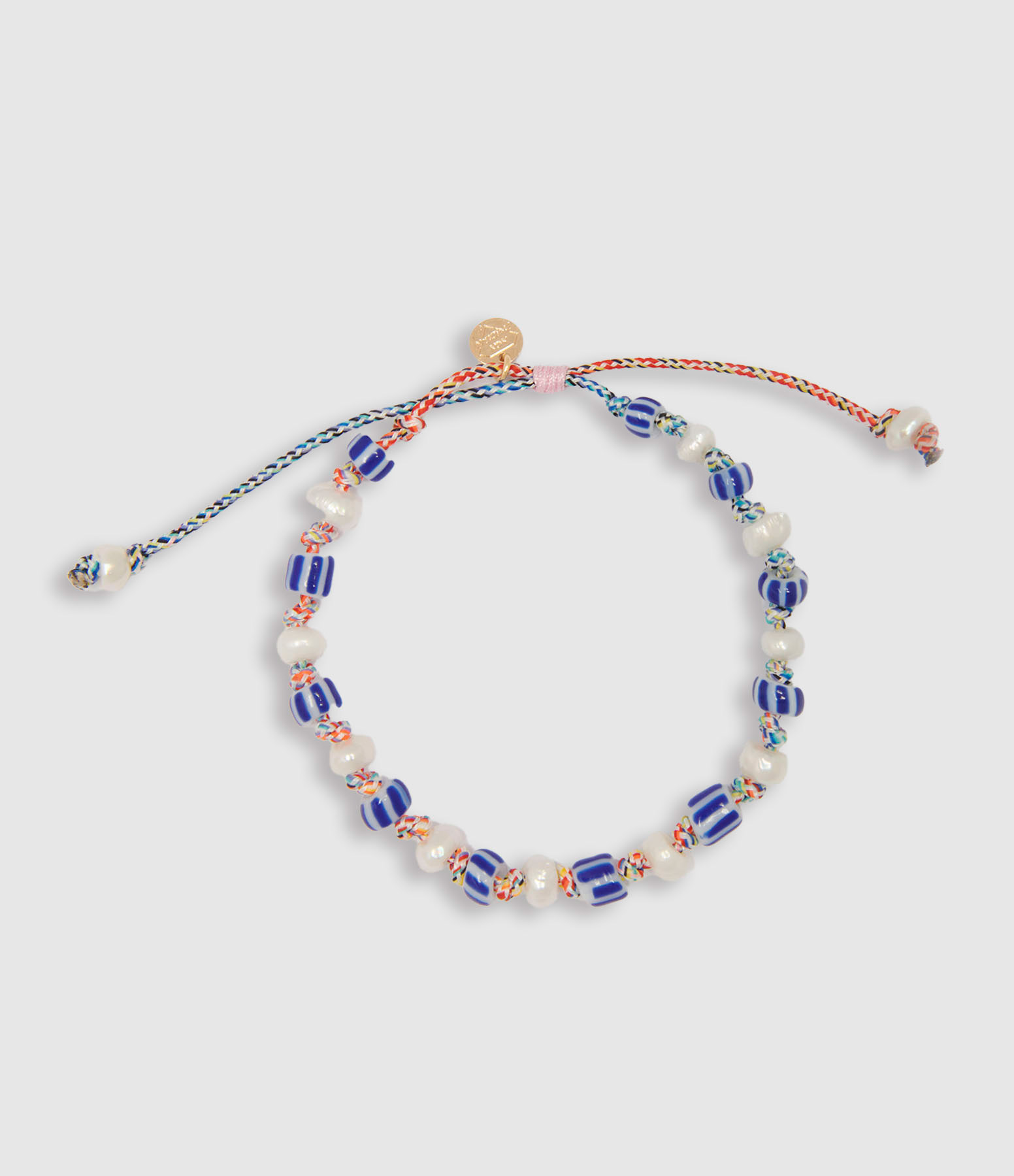 Bracelet Perles d'Eau Douce Perles Africaines Bleu