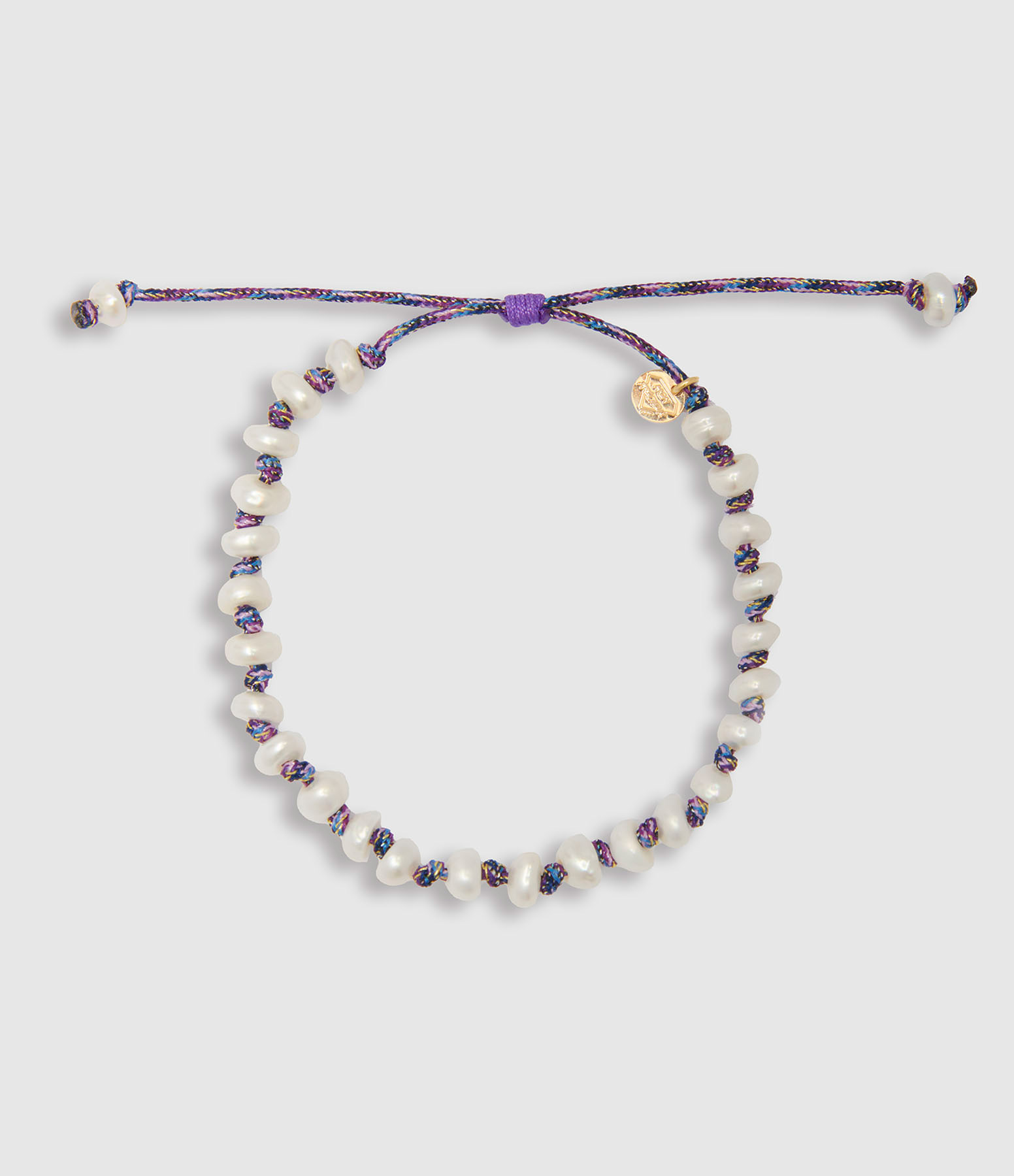 Bracelet Perles d'Eau Douce Cordon Violet