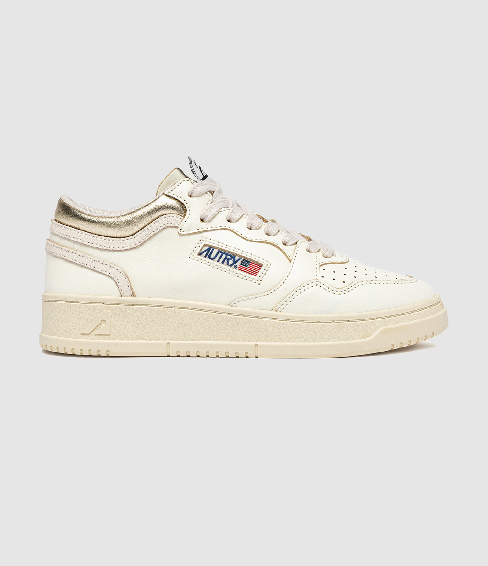 Baskets Med-Way Mid Femme Leat Crack Platin Marsh