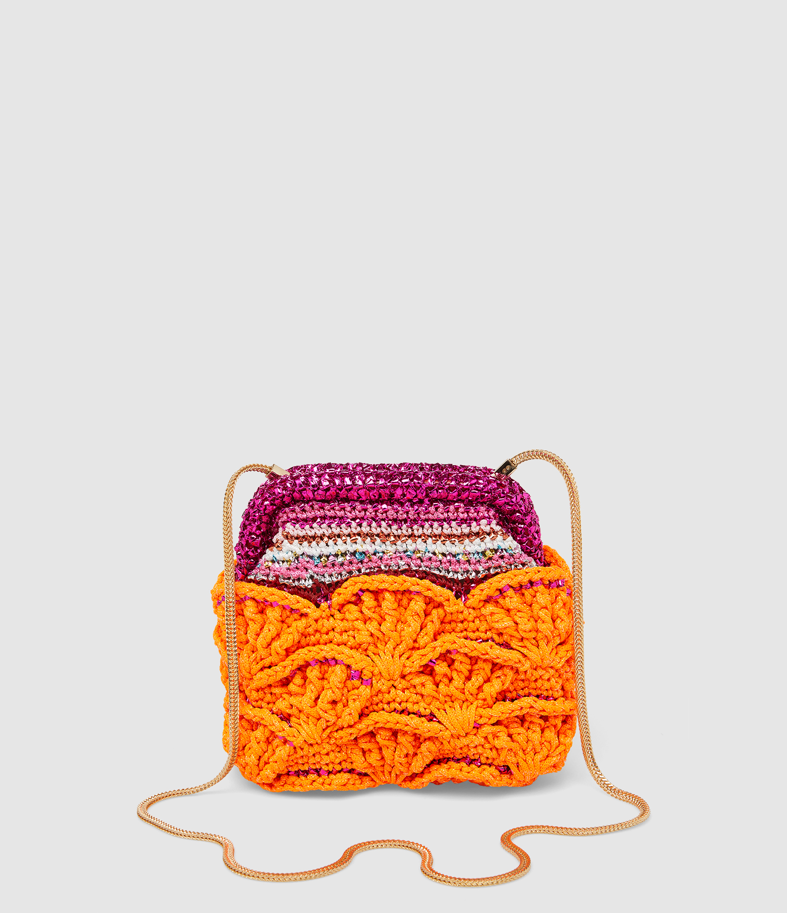 Sac Midiye Clutch Orange Fluo