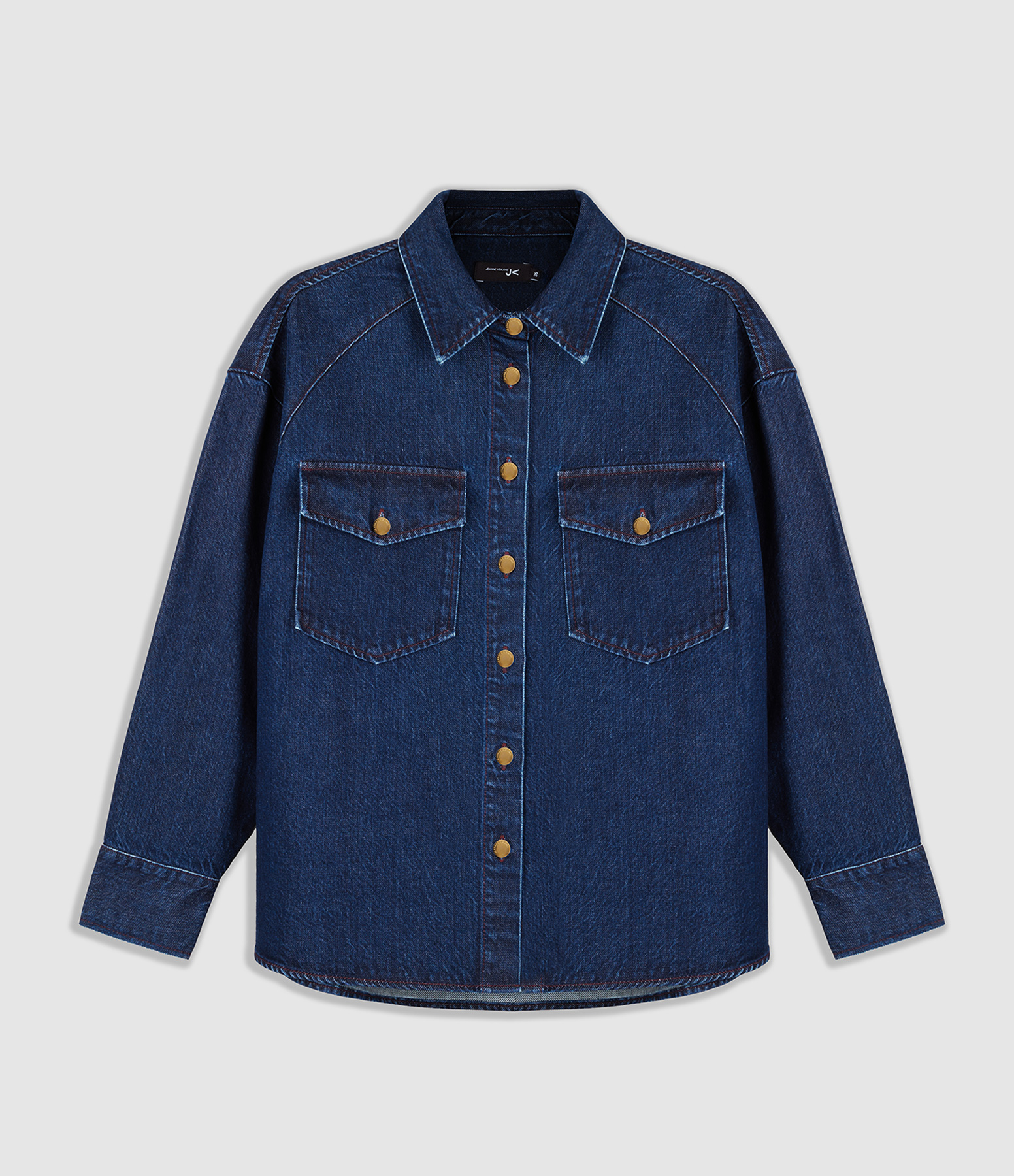 Chemise Nala Bouton Doré Brut Bleu