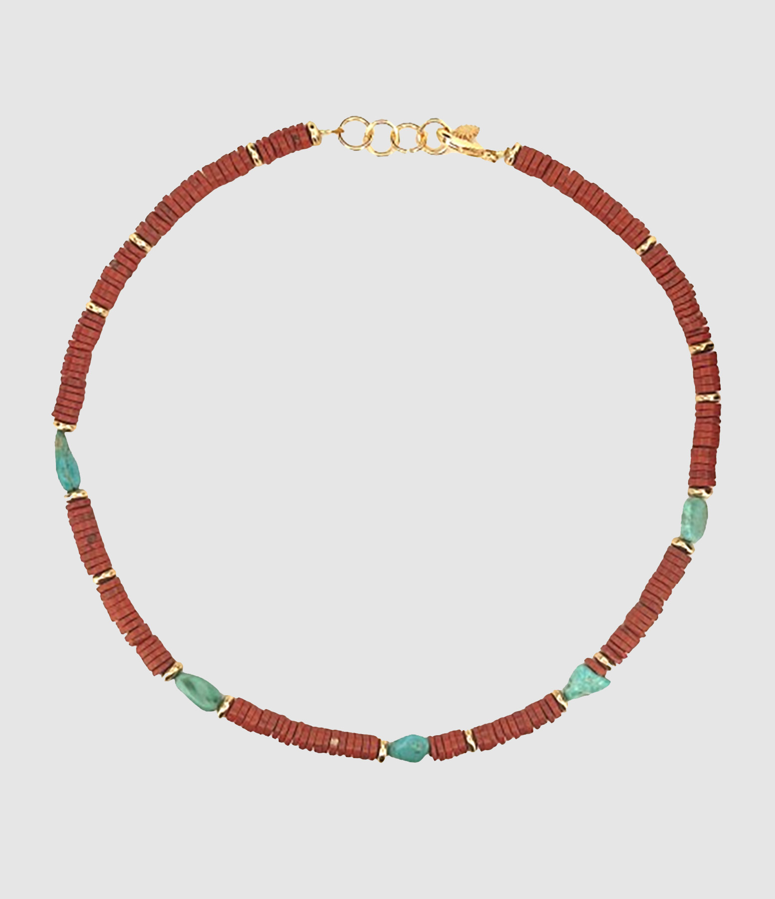 Collier Lina Jaspe rouge main image 1