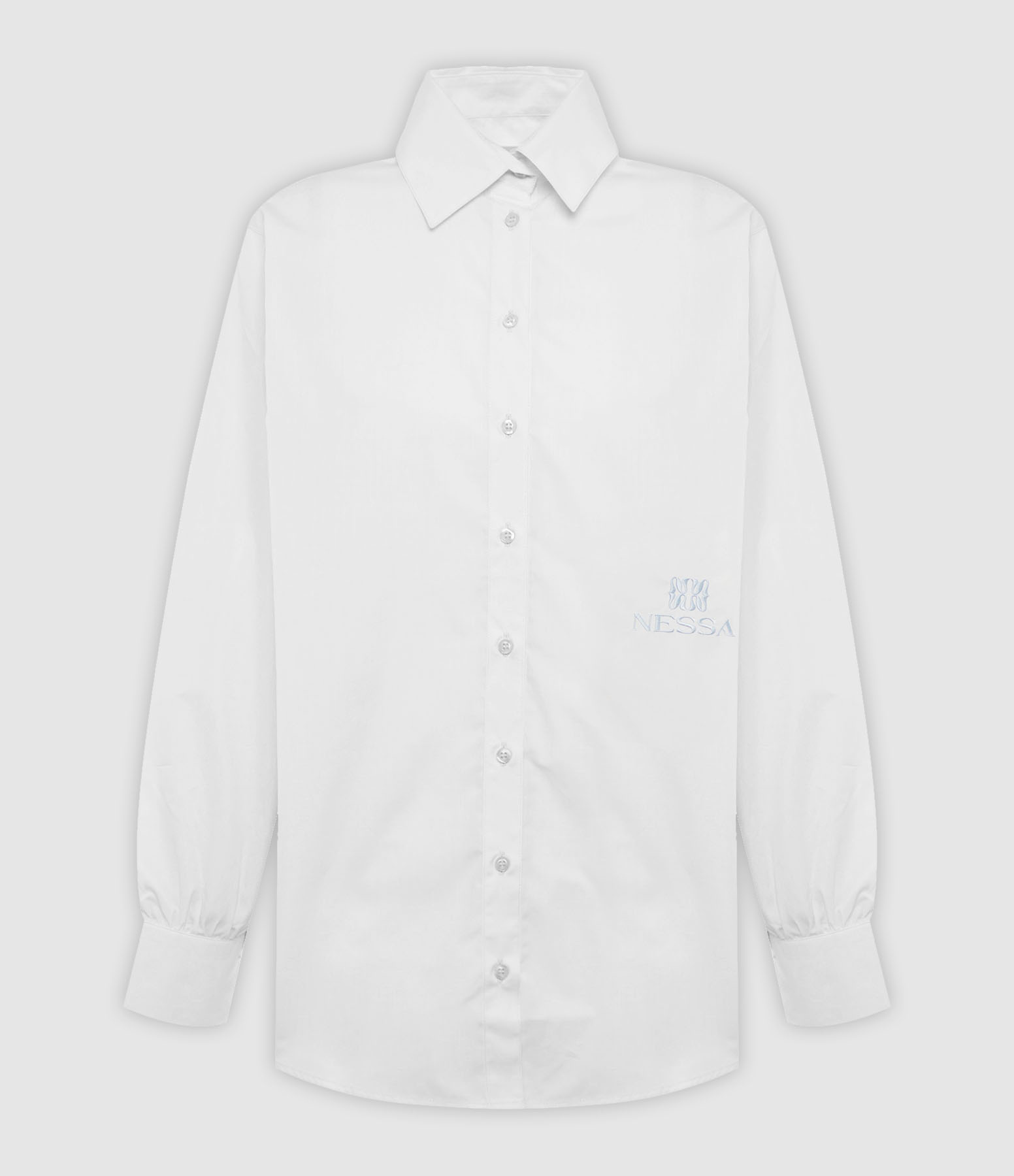 Chemise Coton Blanc Bleu
