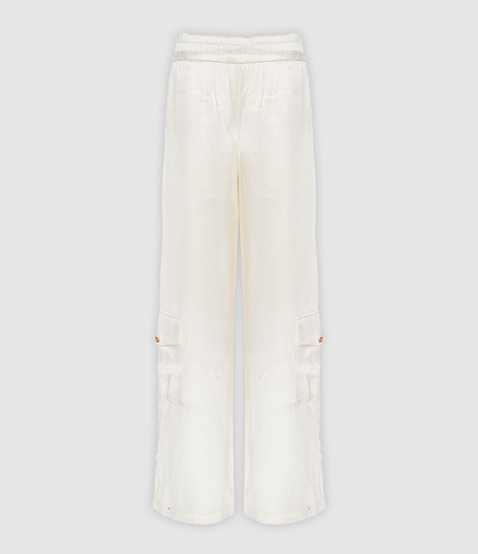 Pantalon Soie Blanc Ivoire