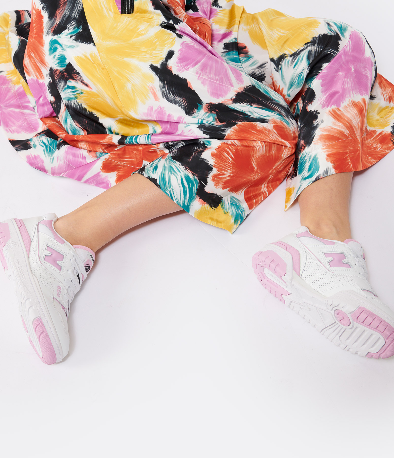 Baskets 550 Blanc Rose