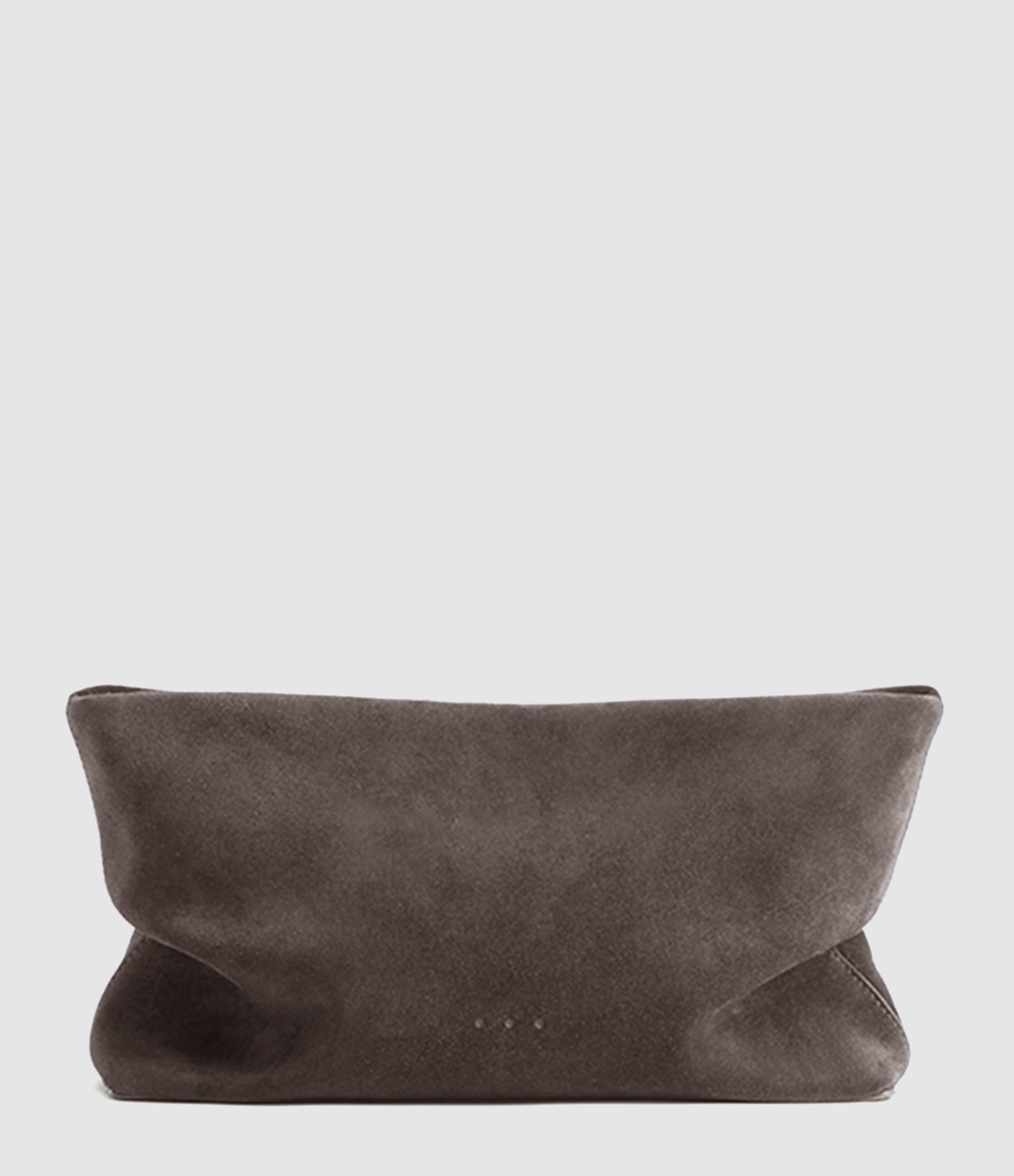 Sac Nina Clutch Suede Dark Taupe