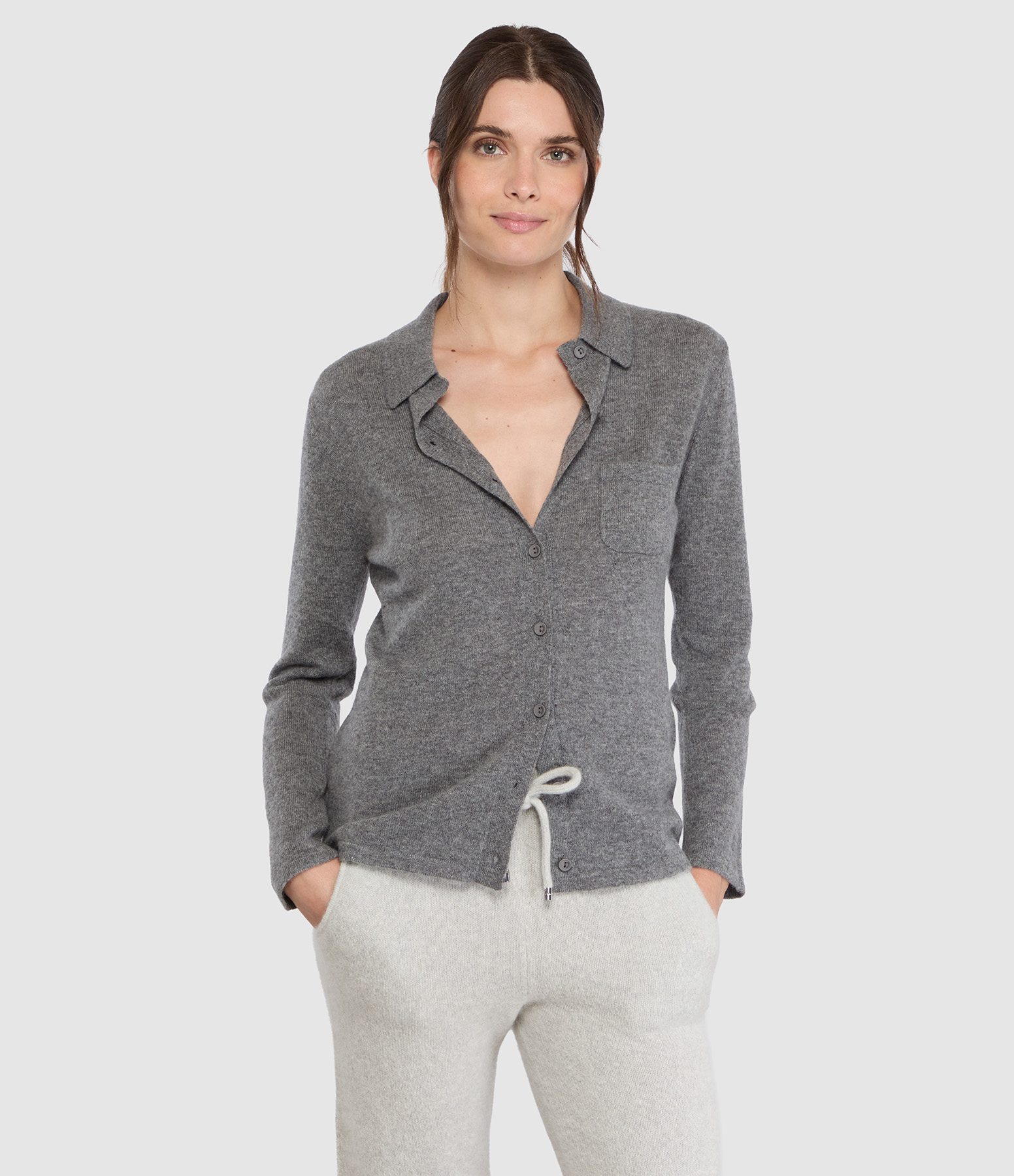 Chemise Albertine Gris Chine Fonce