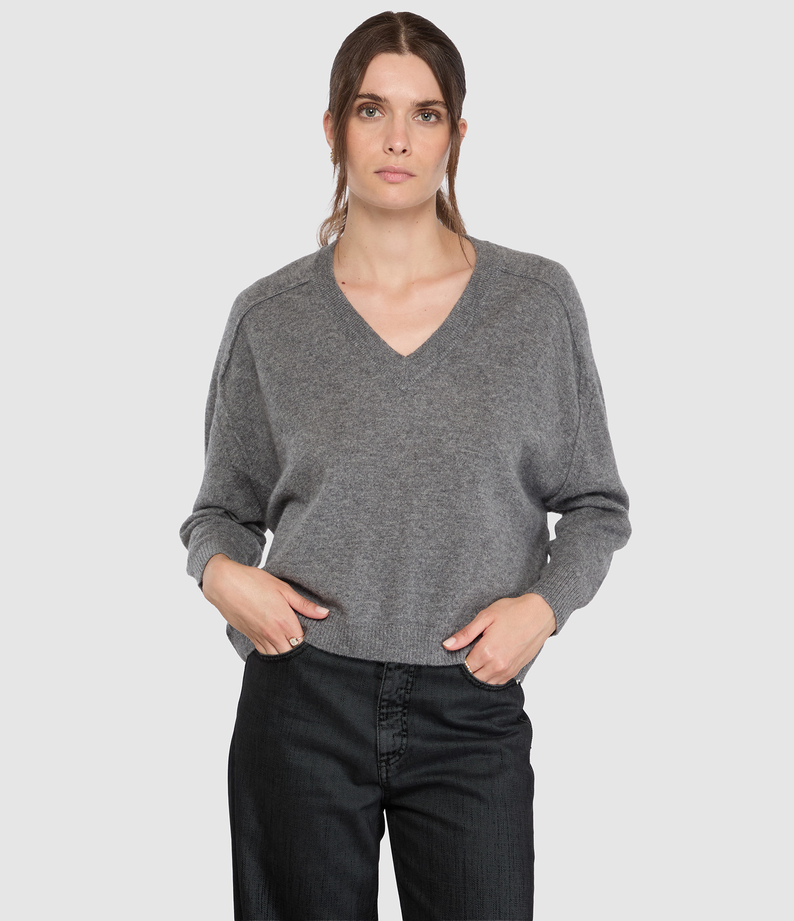Pull Lucien Gris Chine Fonce