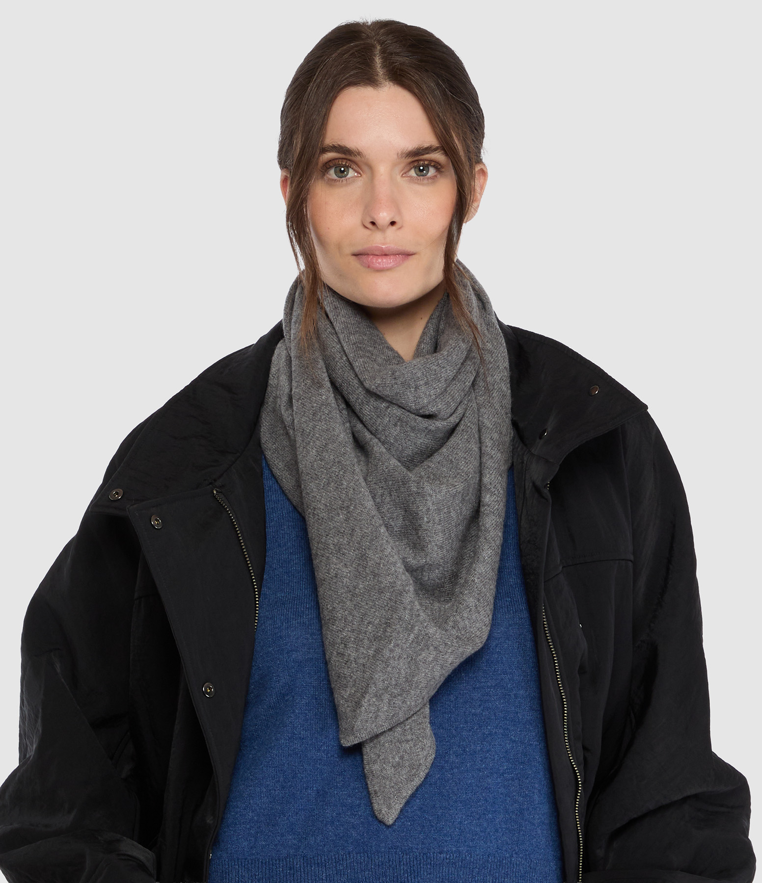 Echarpe Eleonore Gris Chine Fonce