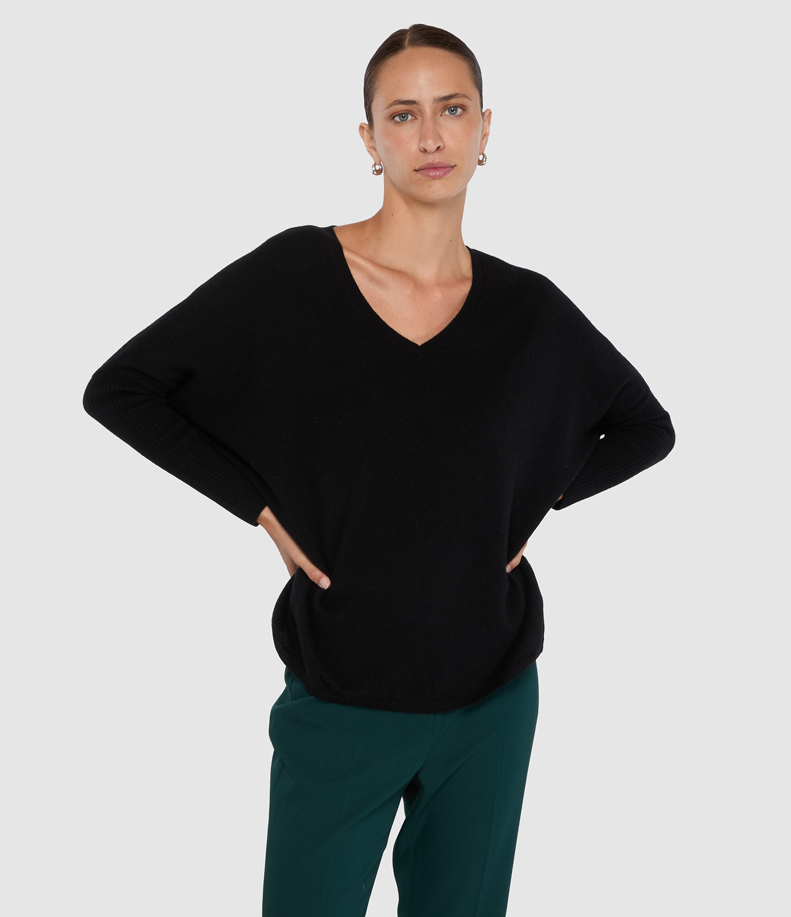 Pull Poncho Faustine Noir