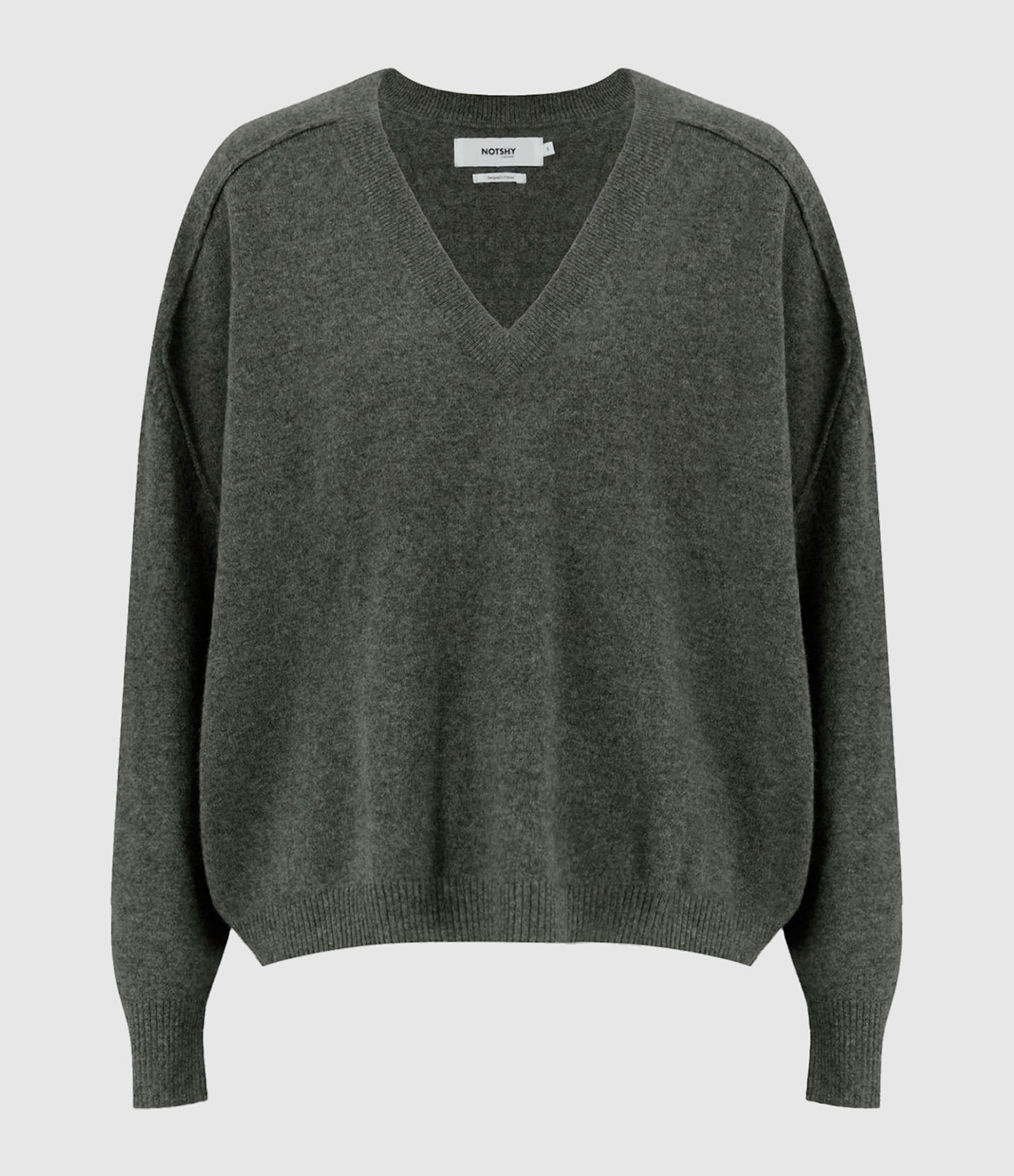 Pull Lucien Col V Cachemire Ash