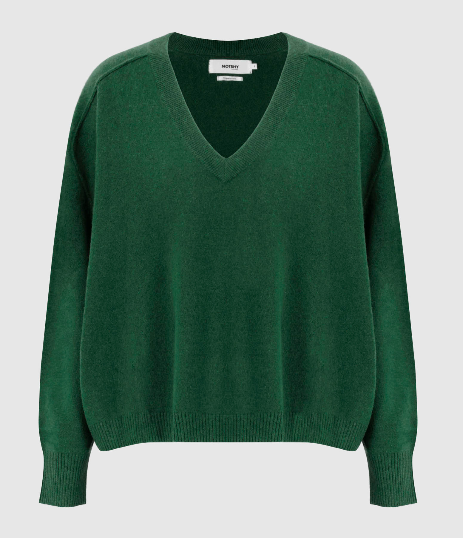 Pull Lucien Col V Cachemire Leaf