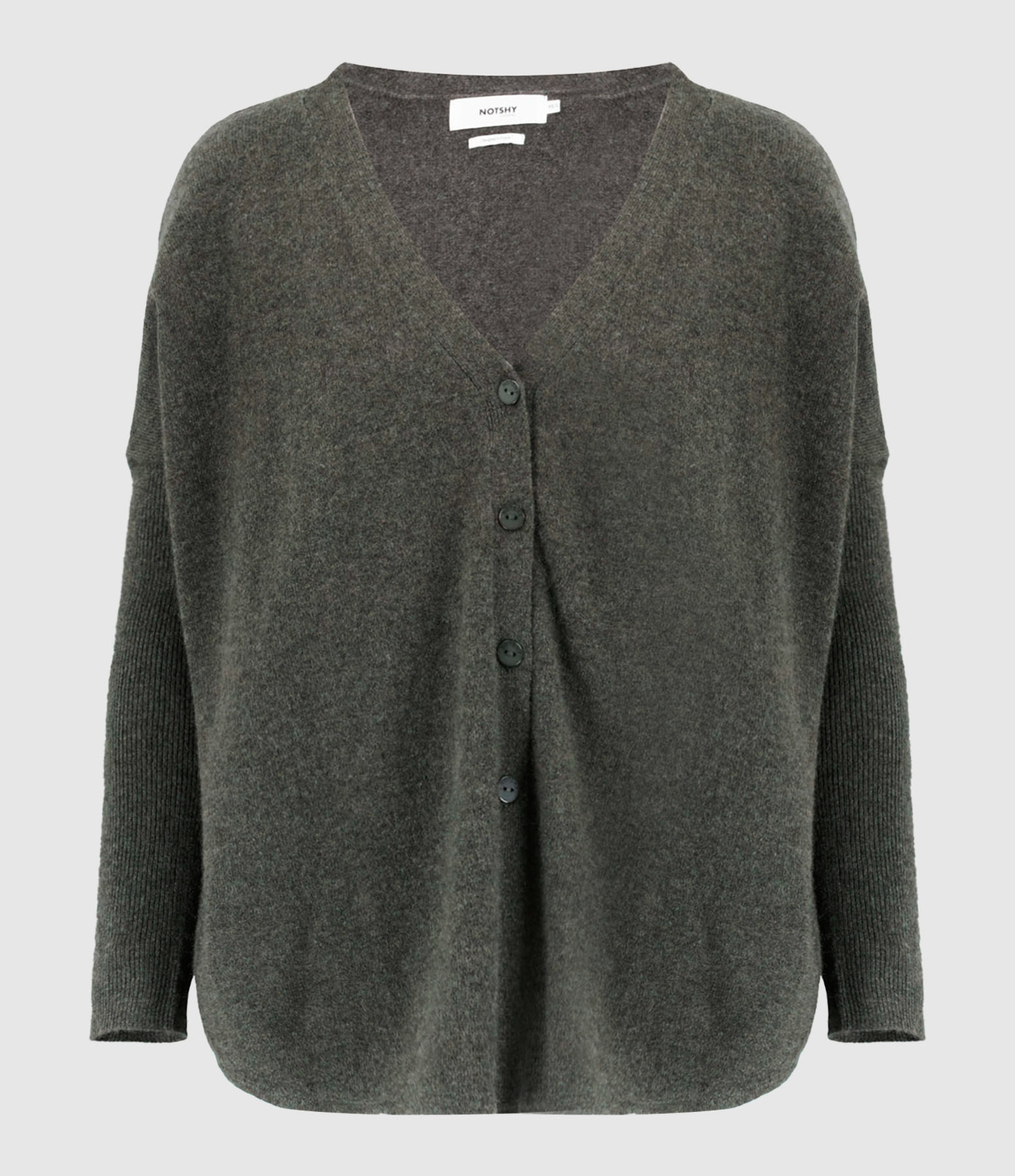 Cardigan Alicia Col V Cachemire Ash