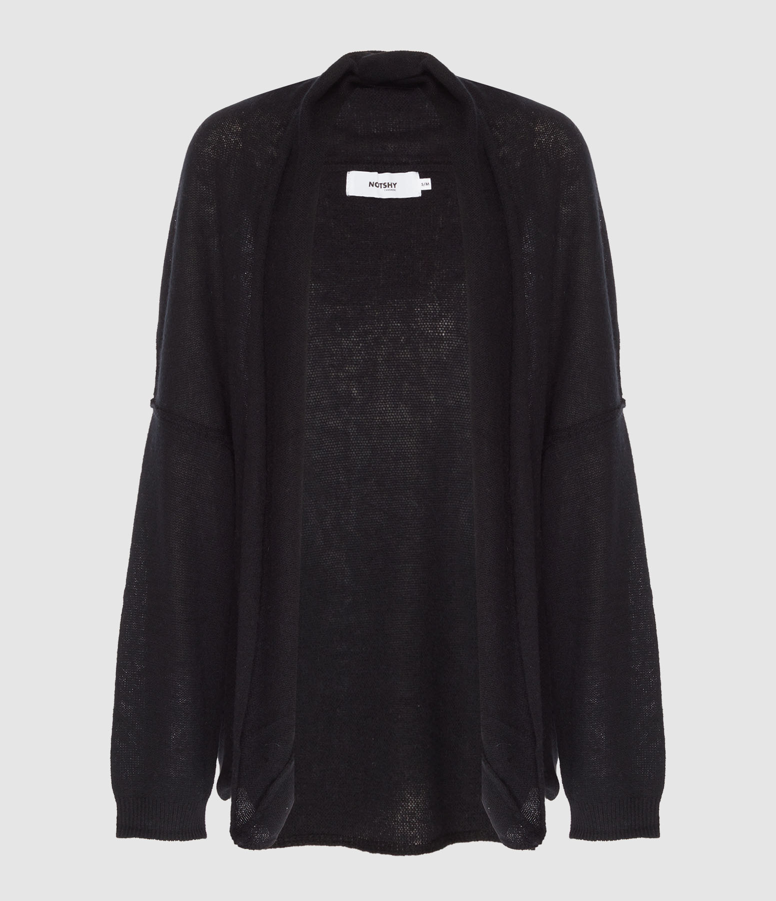 Cardigan Diluvia Col Châle Cachemire Noir