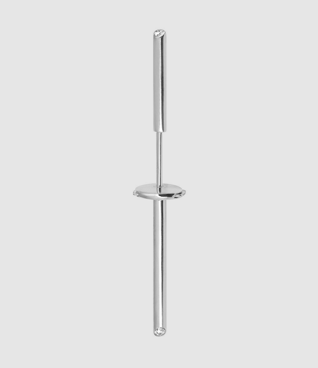 Boucle d'oreille Massaï Diamants Or Blanc (vendue à l'unité)