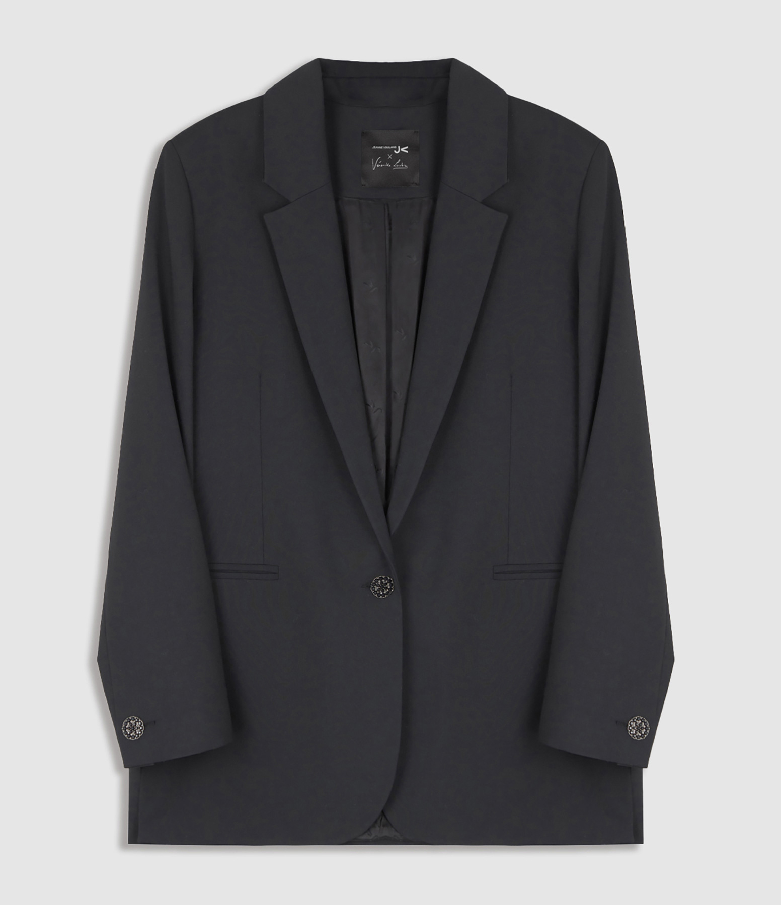 Blazer Orion Tailor Sergé Noir, Collaboration JV x Véronika Loubry
