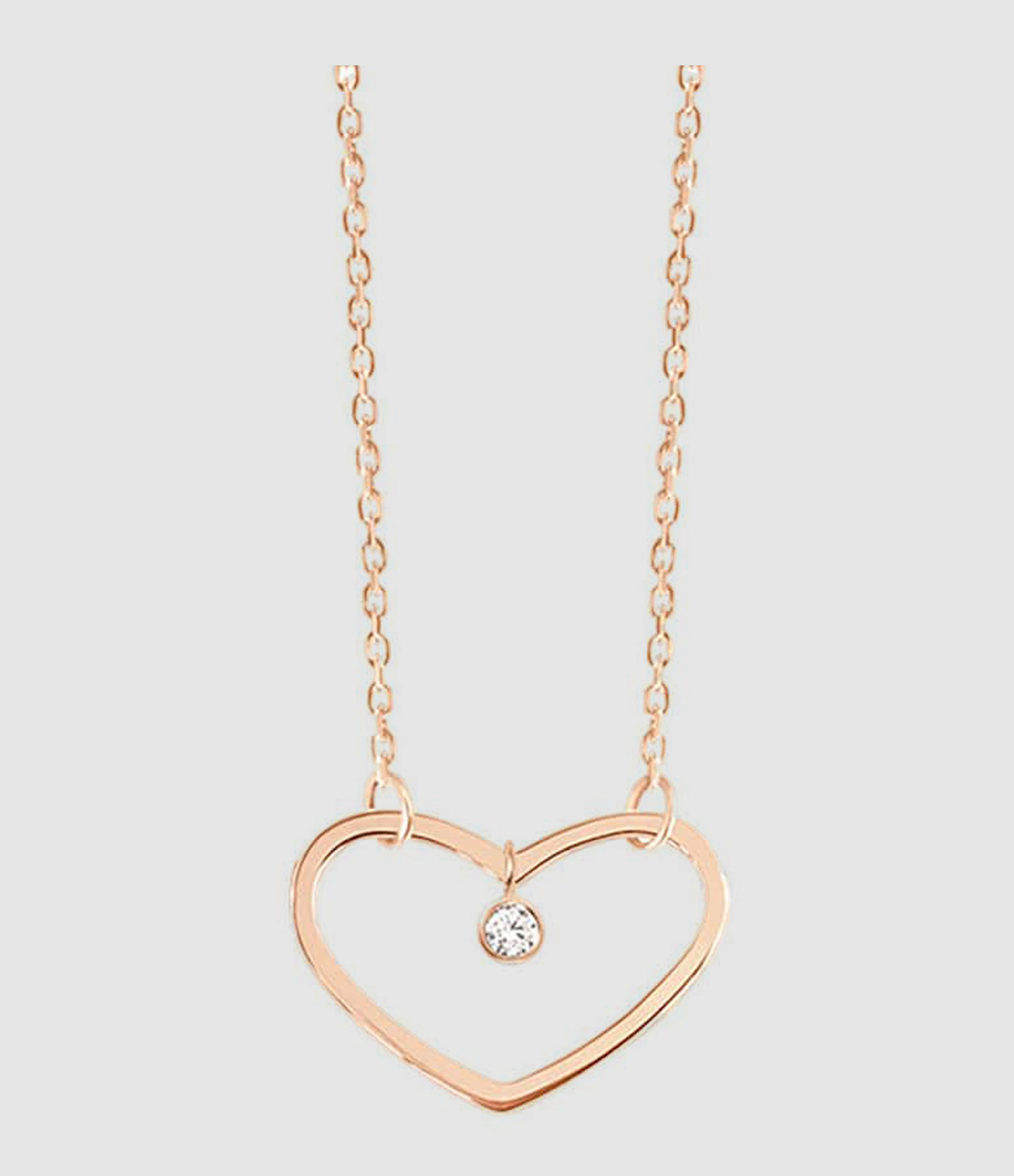 Collier Angie PM Diamant Or Rose 