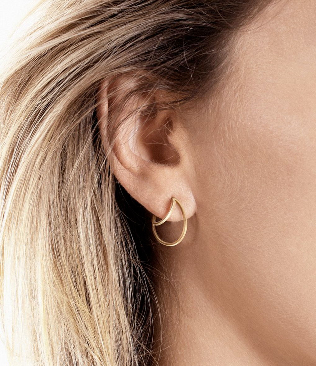 Créole Styloïde Mini Or Rose Oreille Droite (vendue à l'unité)