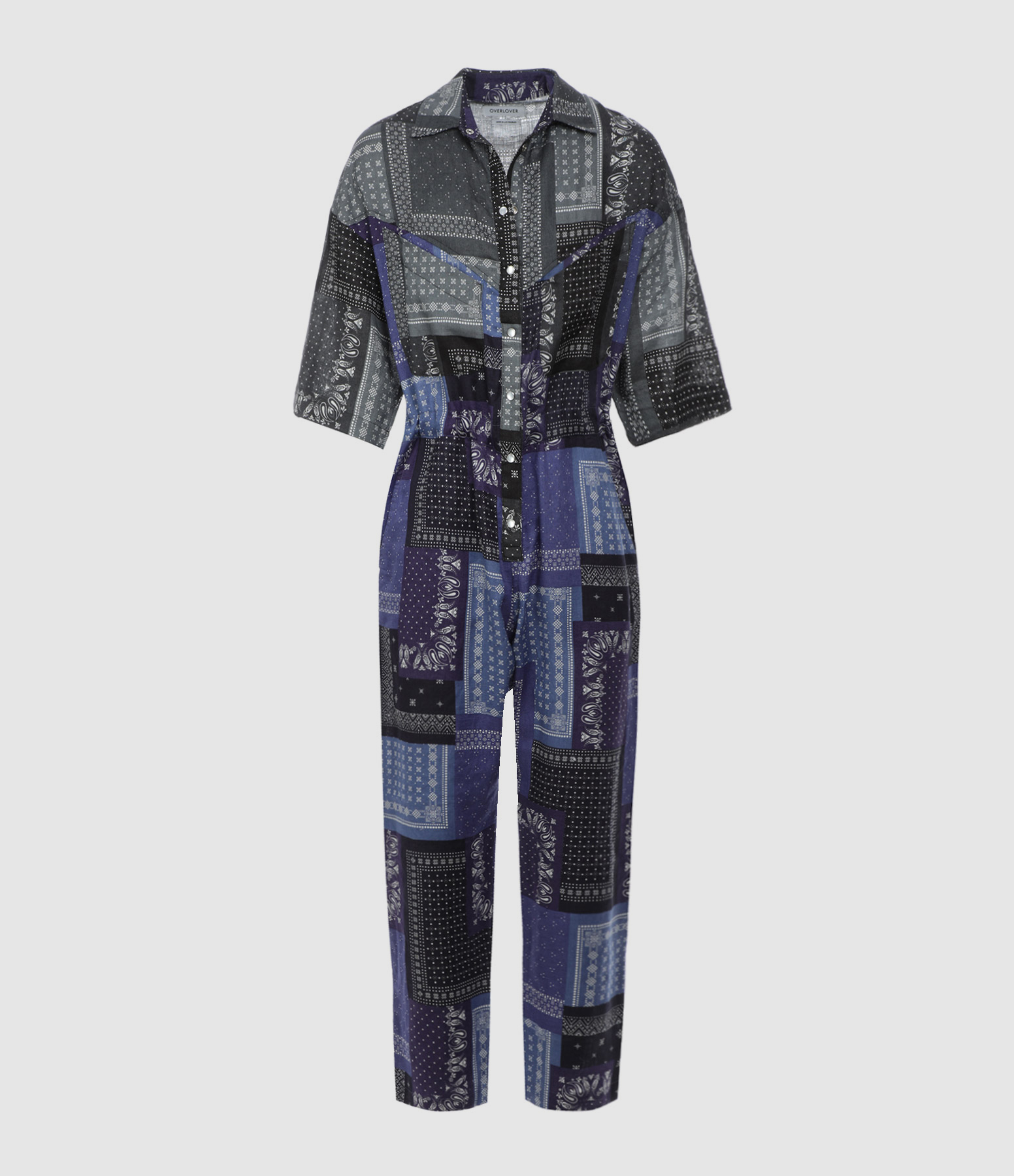 Combinaison Lolina Lin Bandana Indigo Imprimé