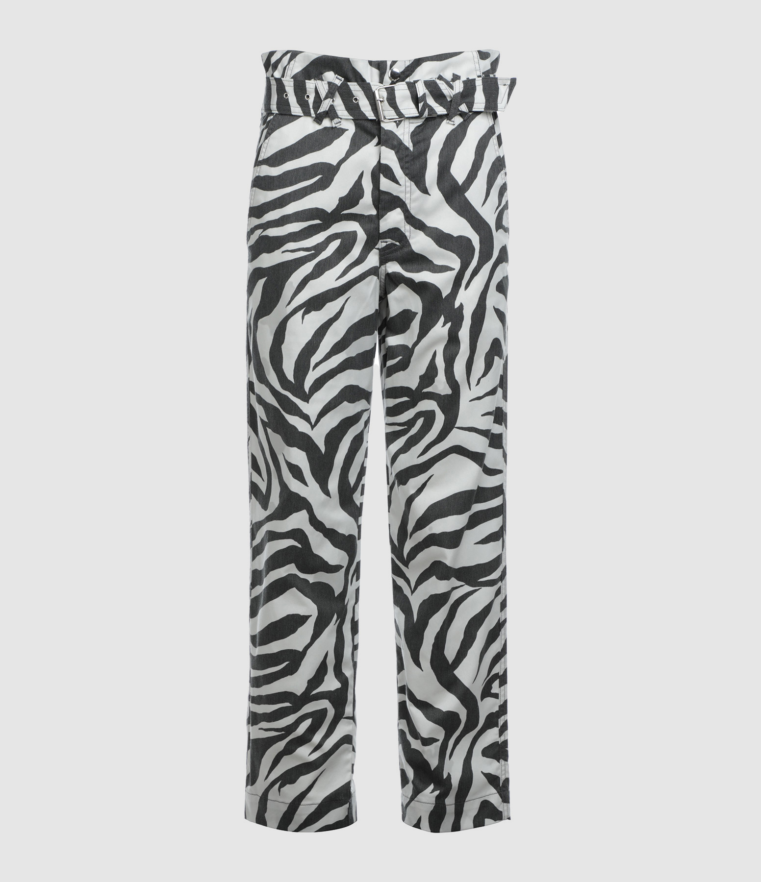 Pantalon Carlyle Coton Noir Blanc Imprimé Zèbre