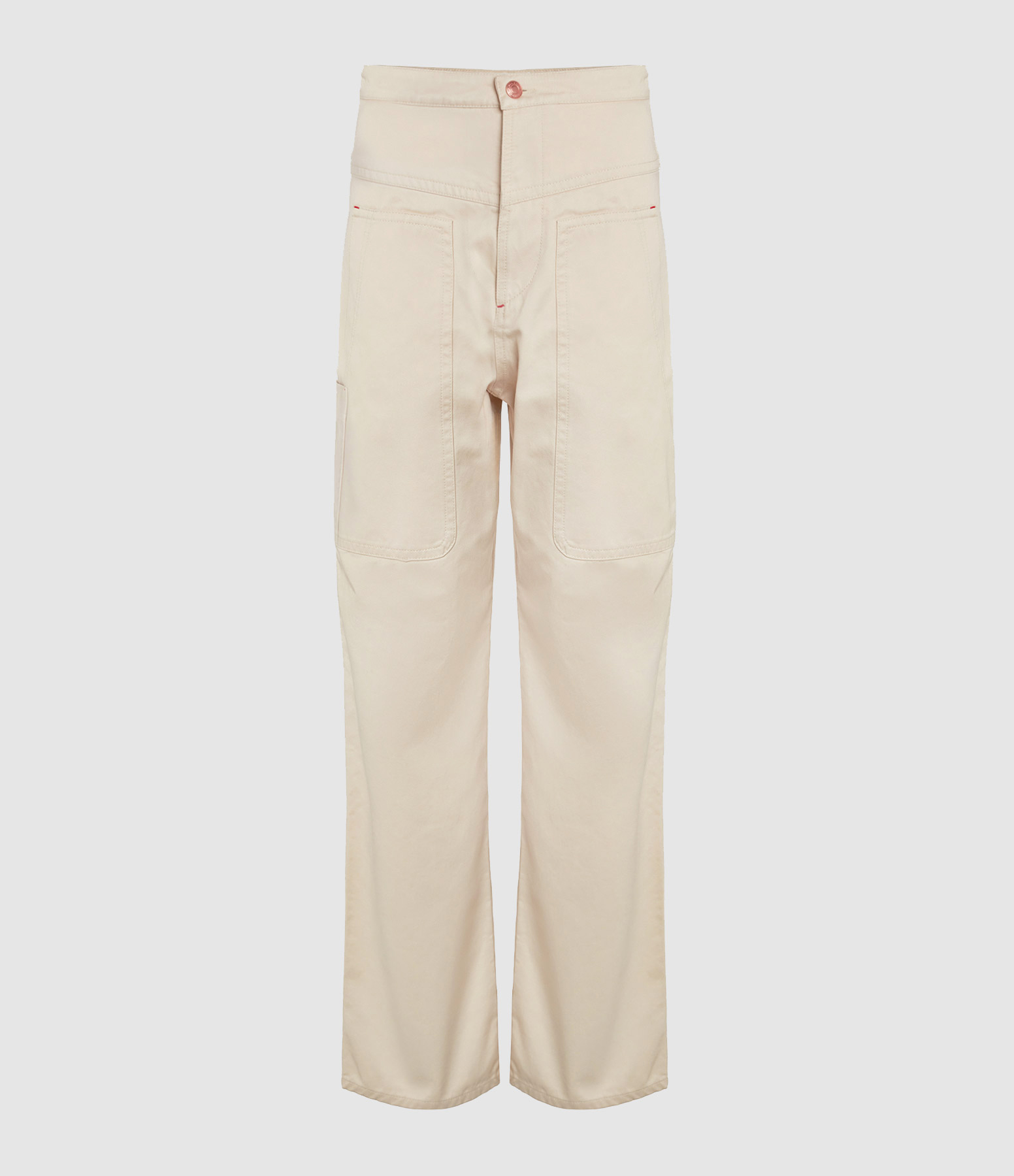 Pantalon Droit Philna Coton Écru