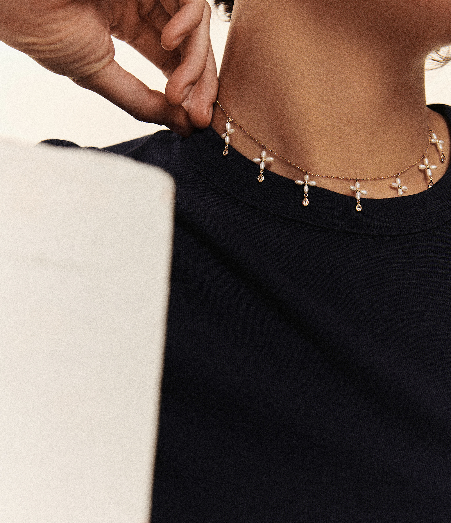 Collier Palerme Multi Perle Saphir Or Jaune