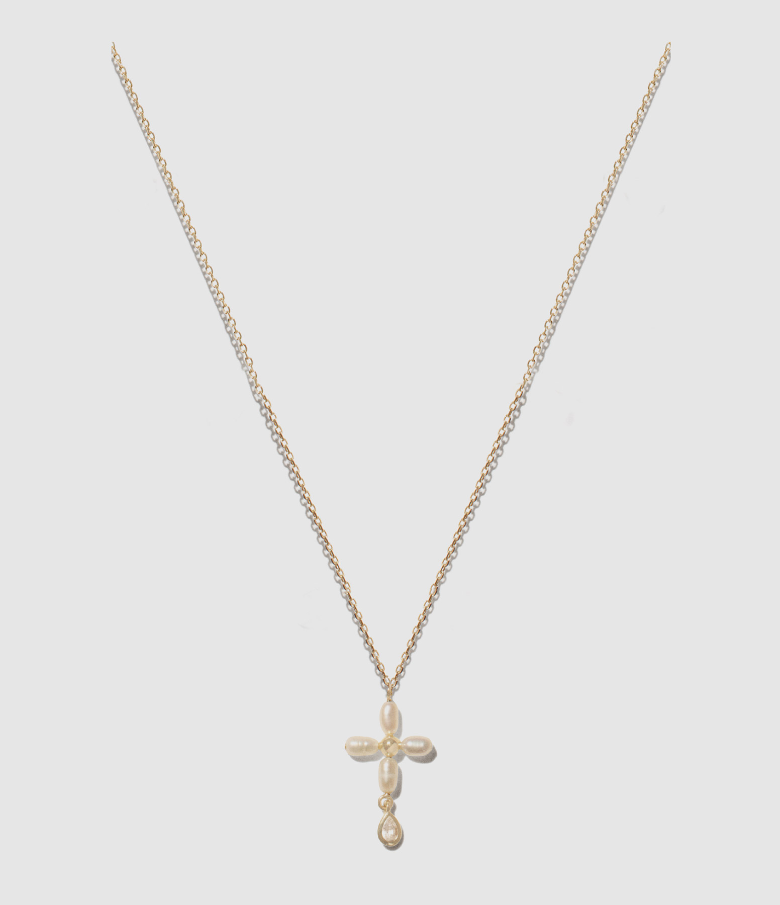 Collier Palerme Perle Blanc Or Jaune