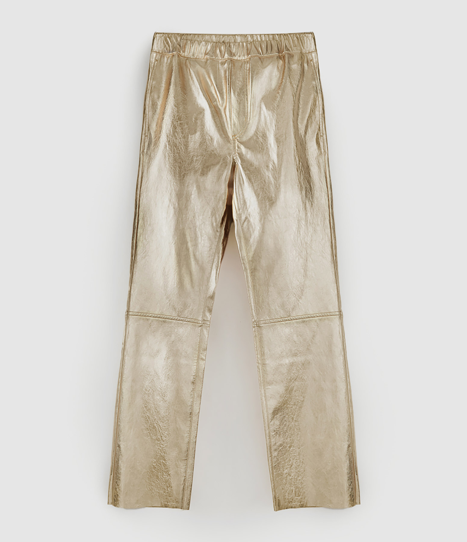 Pantalon Levy Simili Cuir Doré