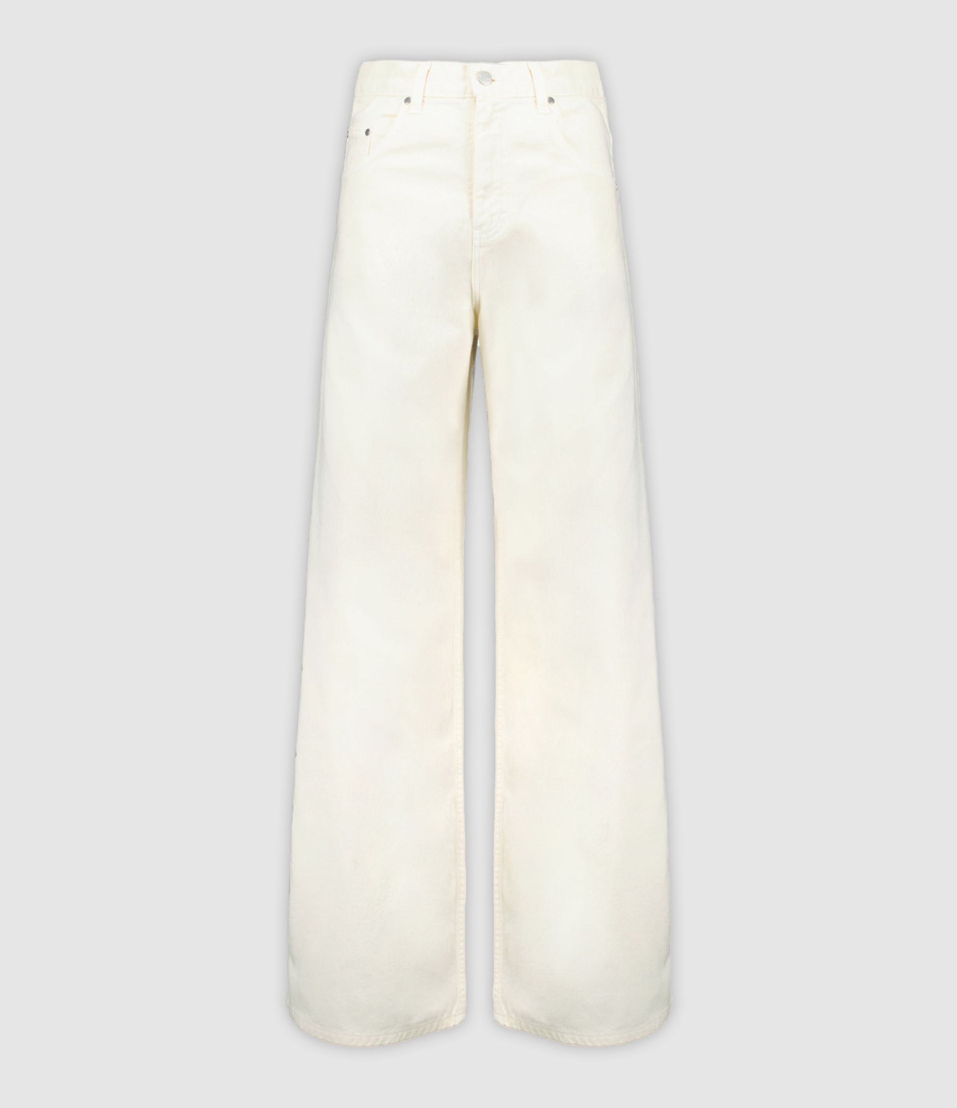 Pantalon Parker Denim Coton Écru