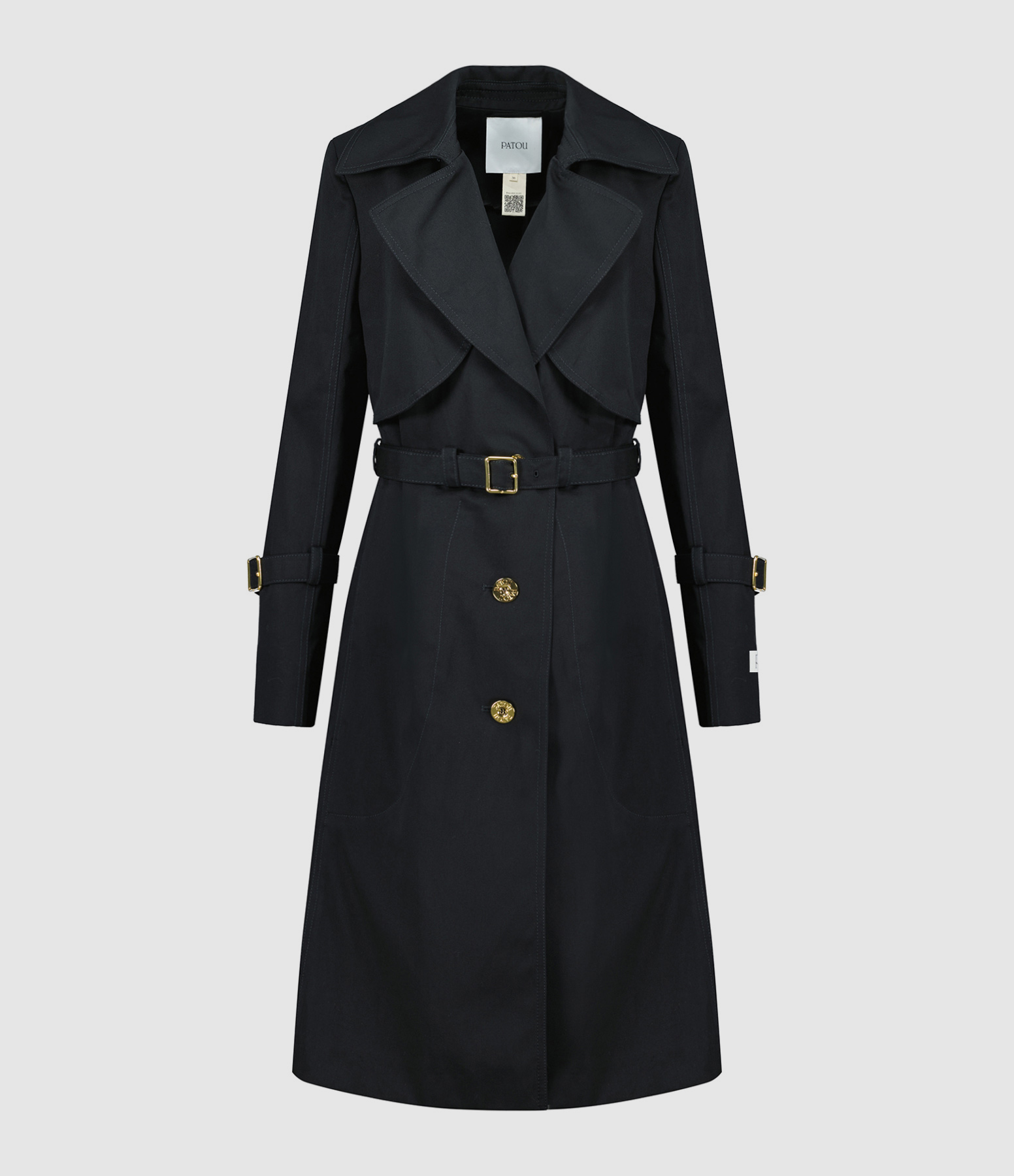 Manteau Trenchcoat Signature Coton Bio Noir