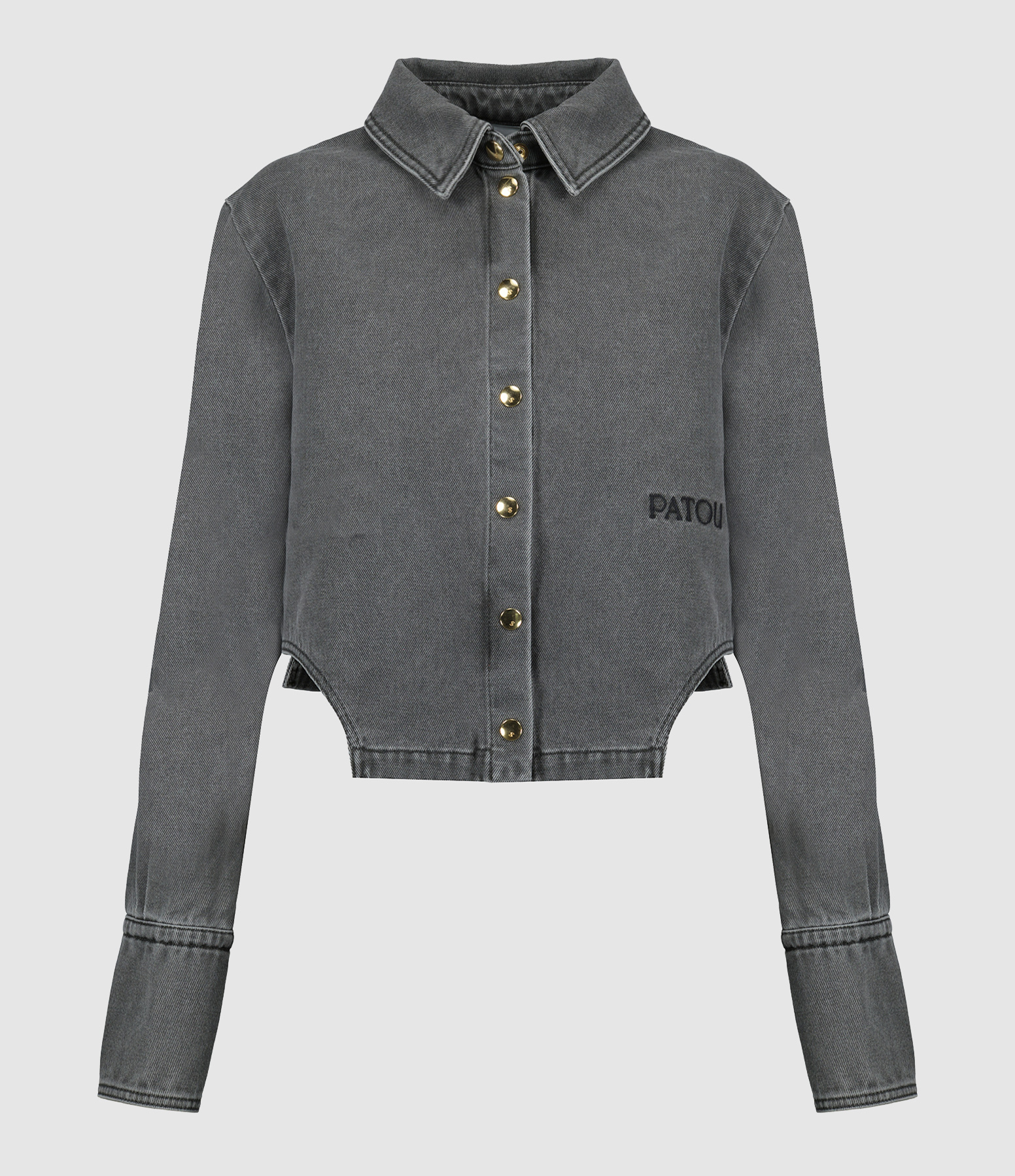 Chemise Denim Découpe Anthracite