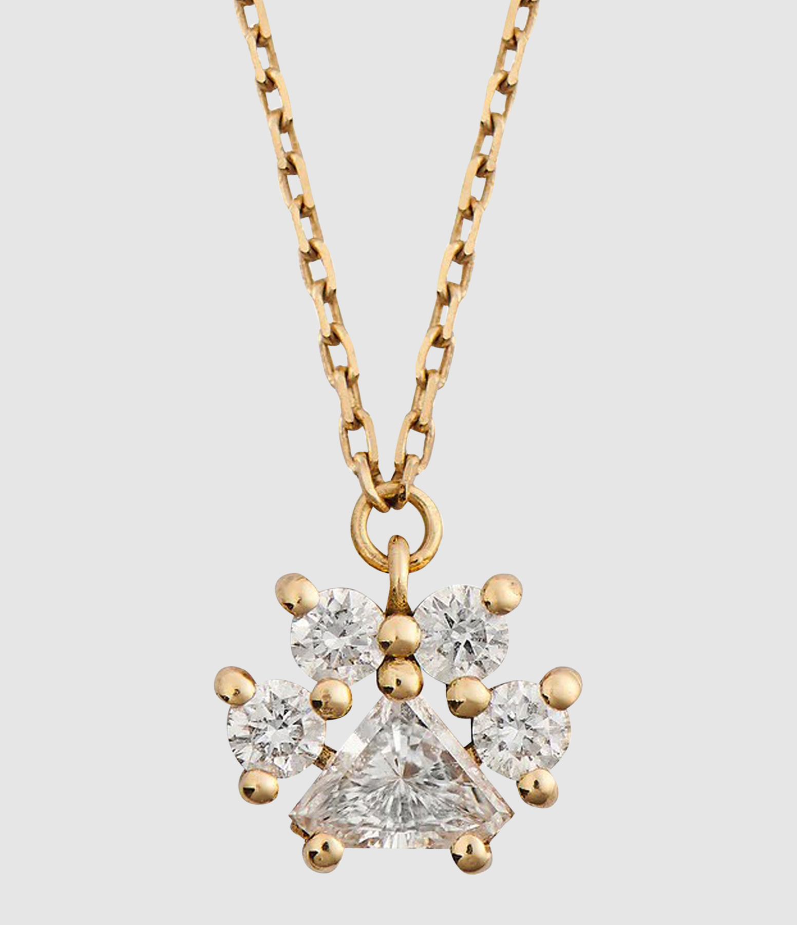 Collier Pendentif Paw Or Jaune 18k Et Diamants
