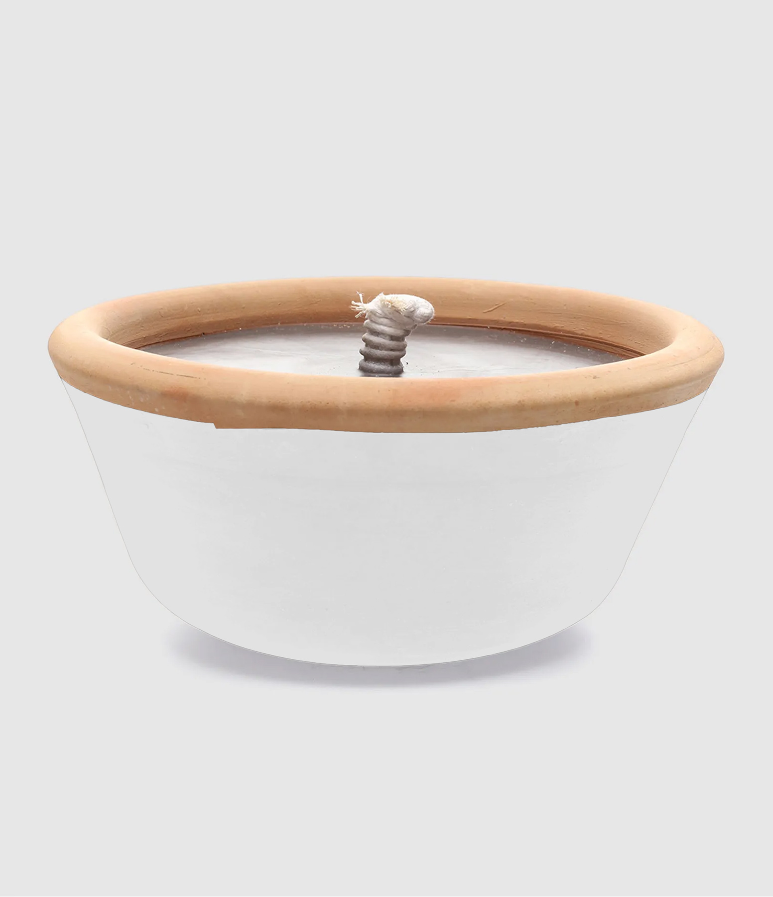 Bougie Pot Terre Cuite Blanc