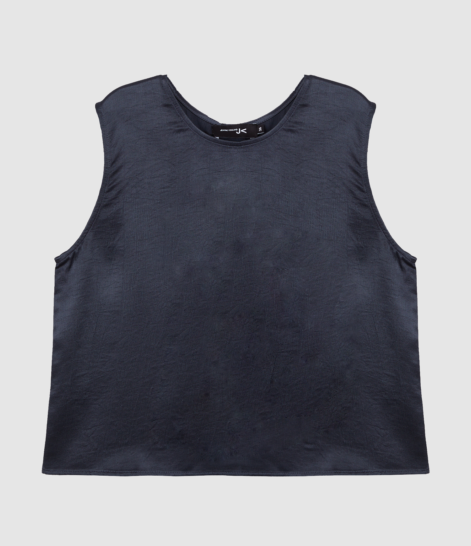 Top Pima Satin Bleu