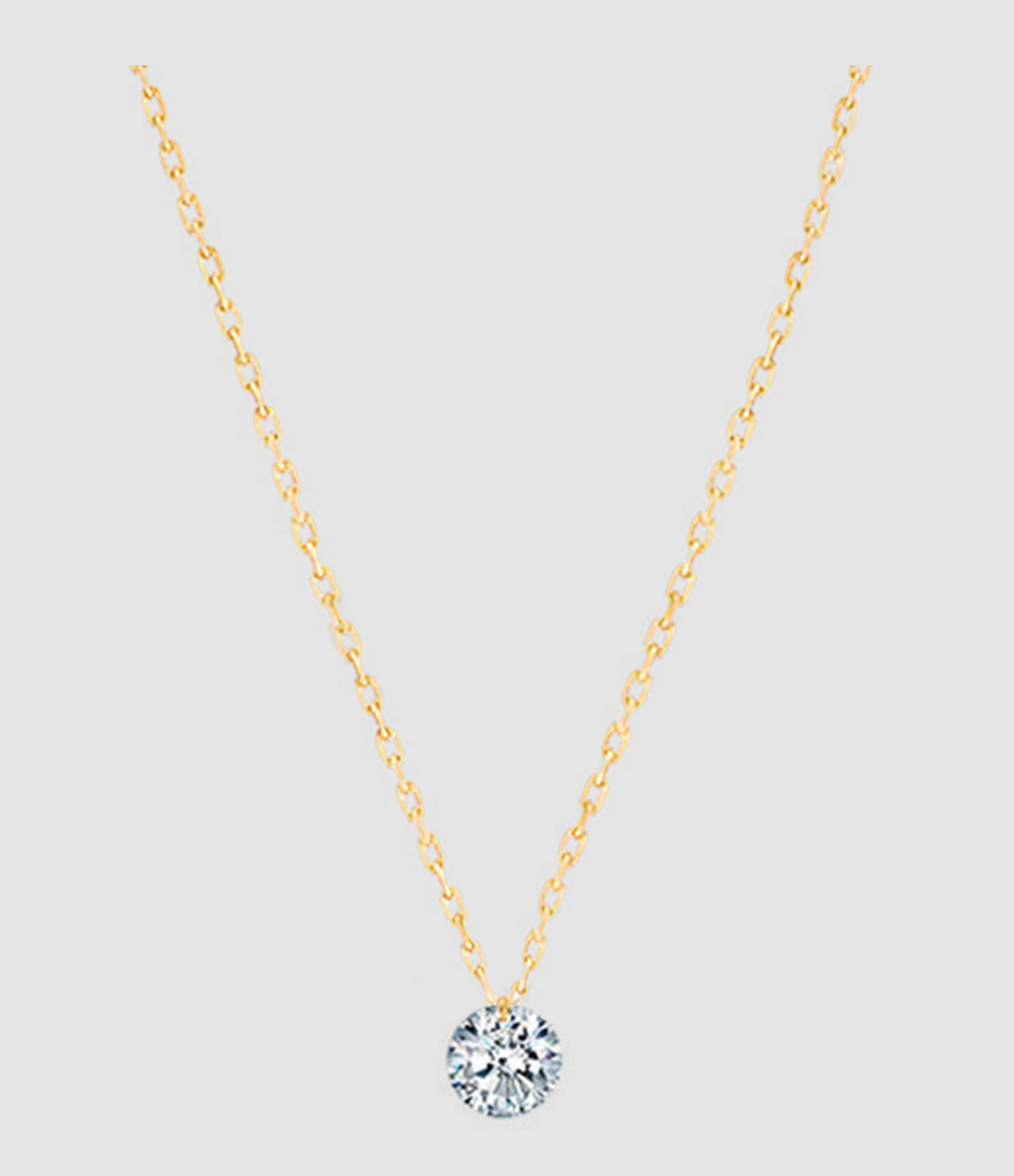 Collier 360° Diamant Brillant 0,20 Or Jaune